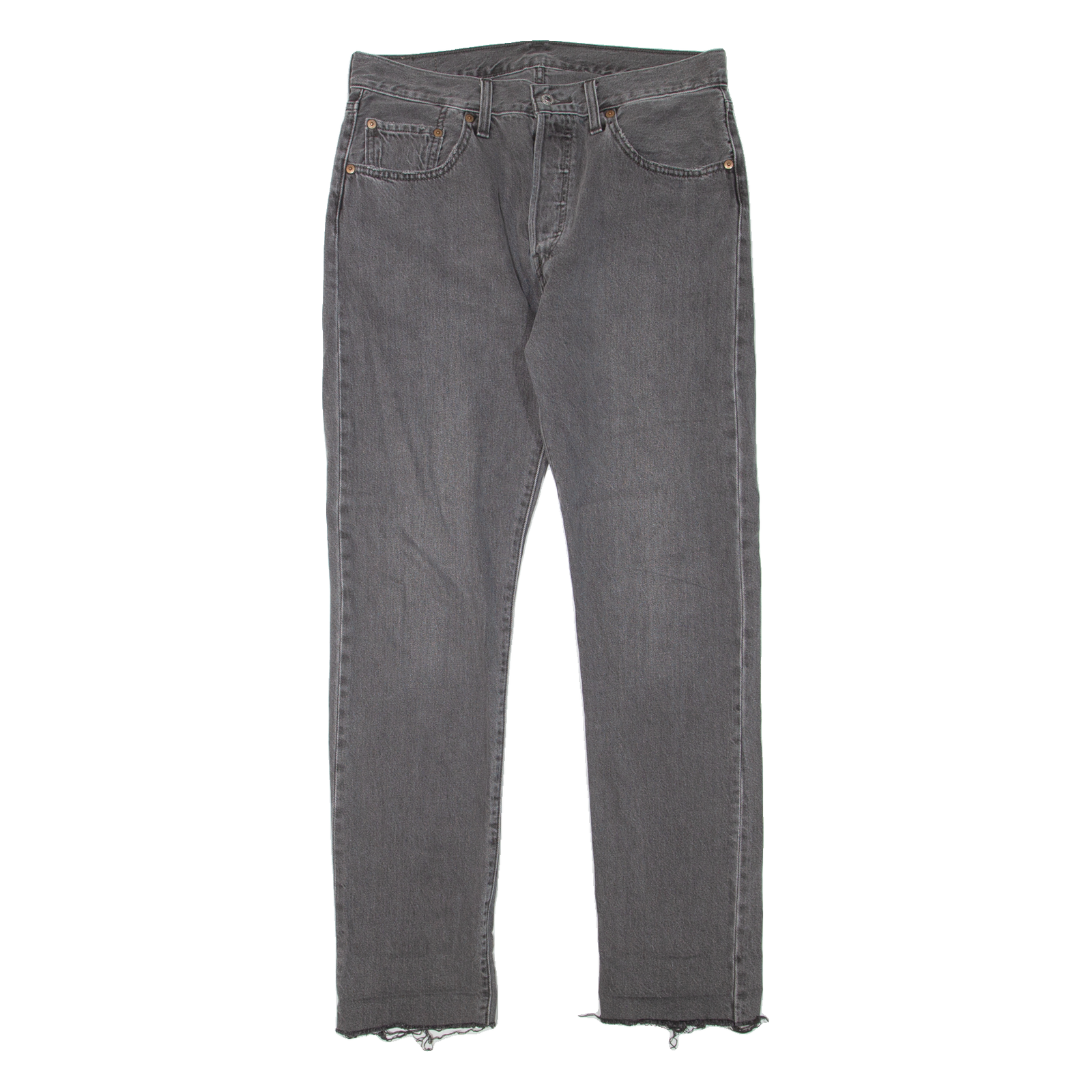 LEVI'S 501 Jeans Womens Grey Regular Straight W30 L32 Refurbished - N/A refurbished available on Cerqular