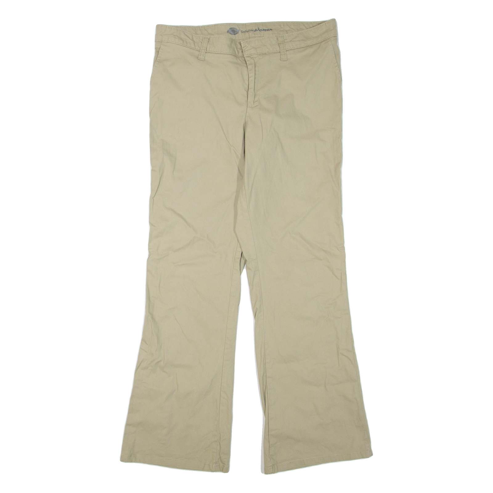 DICKIES Womens Trousers Beige Regular Flared W32 L30 Refurbished - N/A refurbished available on Cerqular