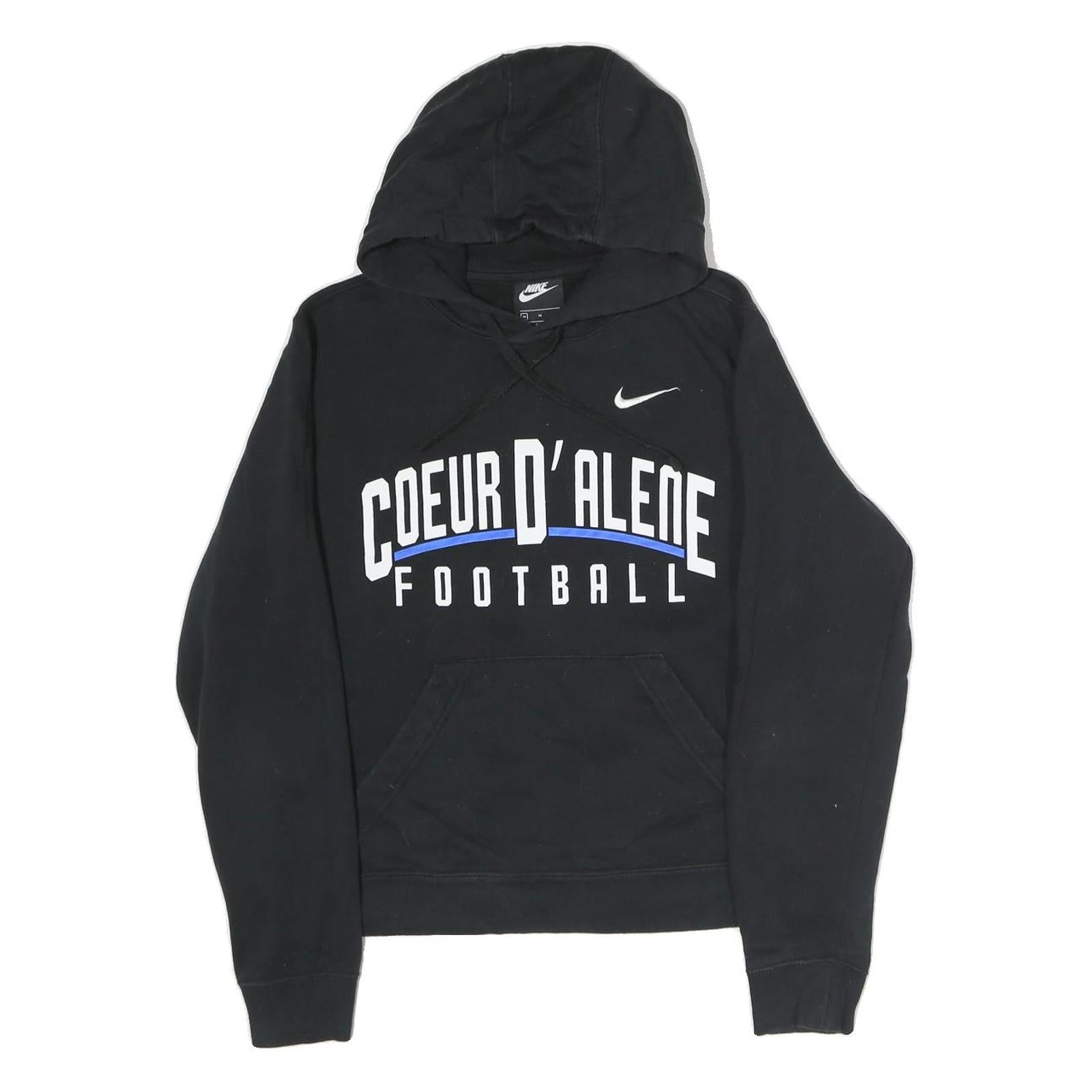 NIKE Womens Black Coeur D'Alene Football Pullover Hoodie M Cotton Sports Refurbished - N/A refurbished available on Cerqular