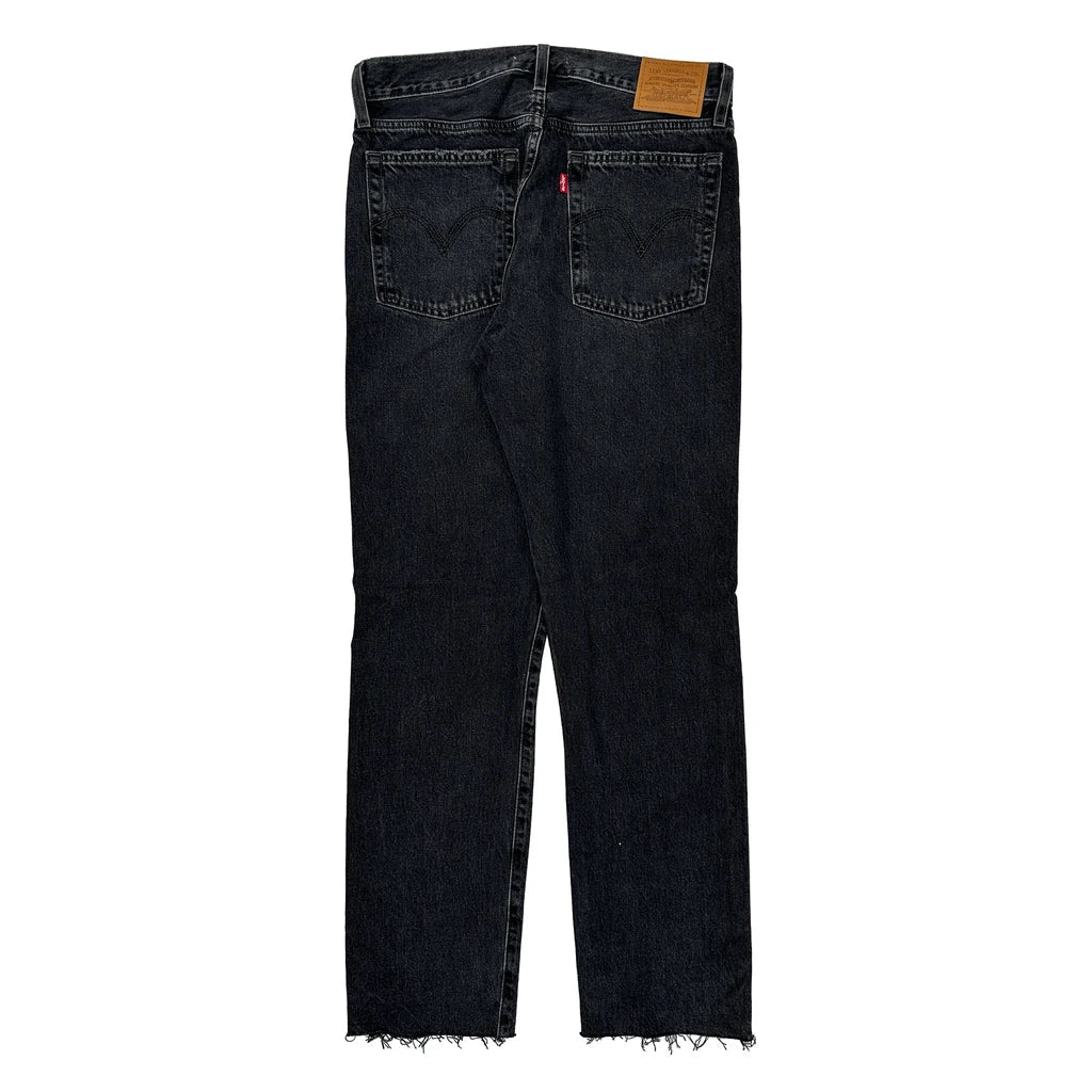 Levis Jeans - 30W UK 10 Black Cotton Refurbished - Thrifted (note: this is a term often used to describe second- refurbished available on Cerqular