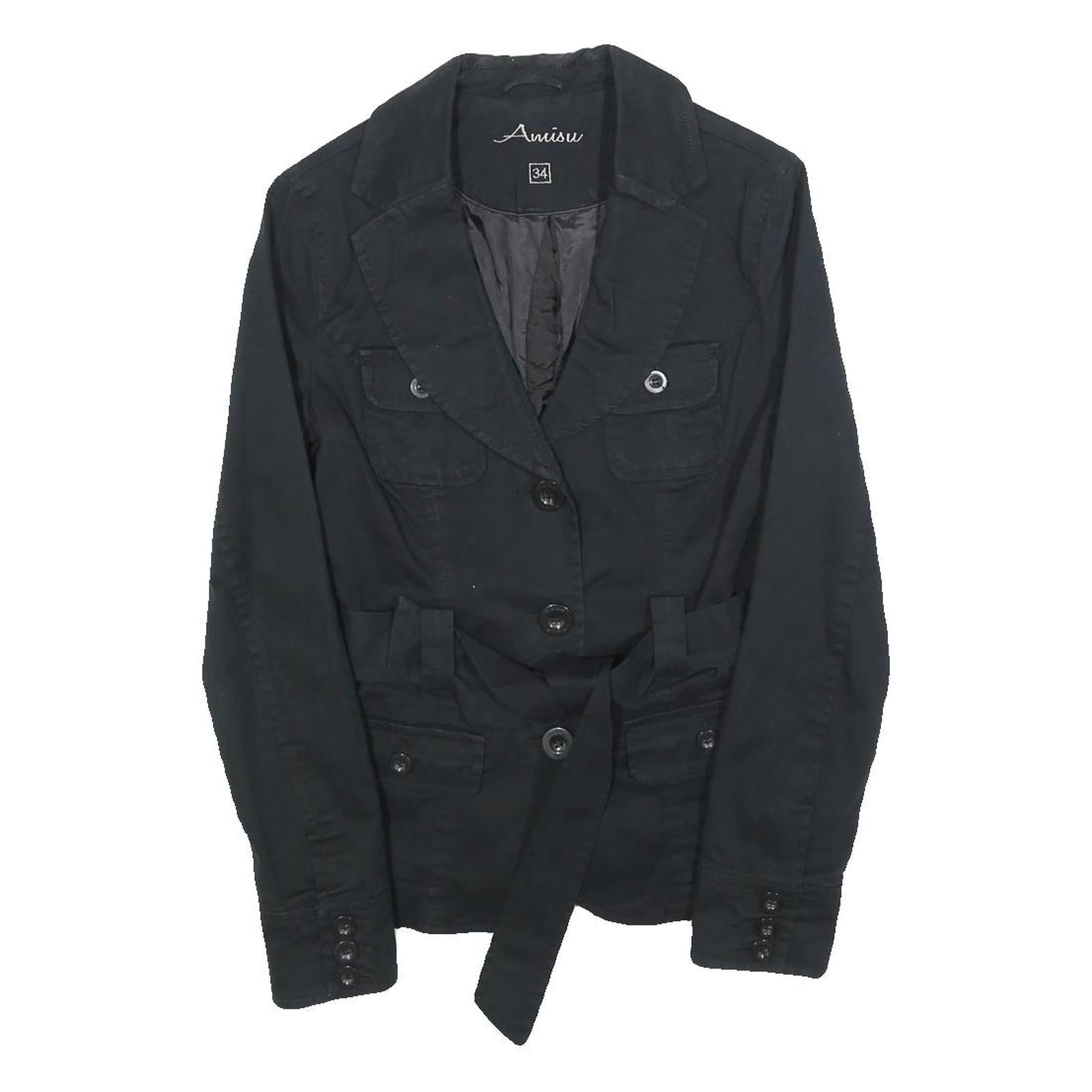 Buy AMISU Womens Black Cotton Blend Button Jacket XS Casual Utility Style Refurbished - $37.69 AMISU Womens Black Cotton Blend Button Jacket XS Casual Utility Style Refurbished - N/A refurbished available on Cerqular