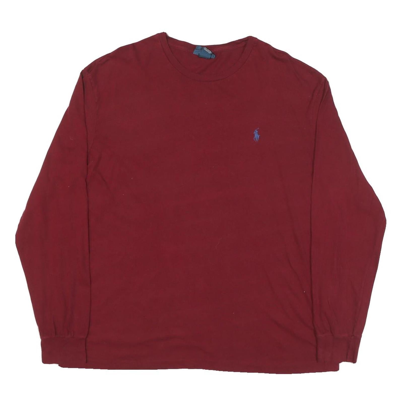 Buy POLO RALPH LAUREN Mens Red Long Sleeve Crew Neck T-Shirt L Cotton Blend Classic Refurbished - $37.69 POLO RALPH LAUREN Mens Red Long Sleeve Crew Neck T-Shirt L Cotton Blend Classic Refurbished - N/A refurbished available on Cerqular