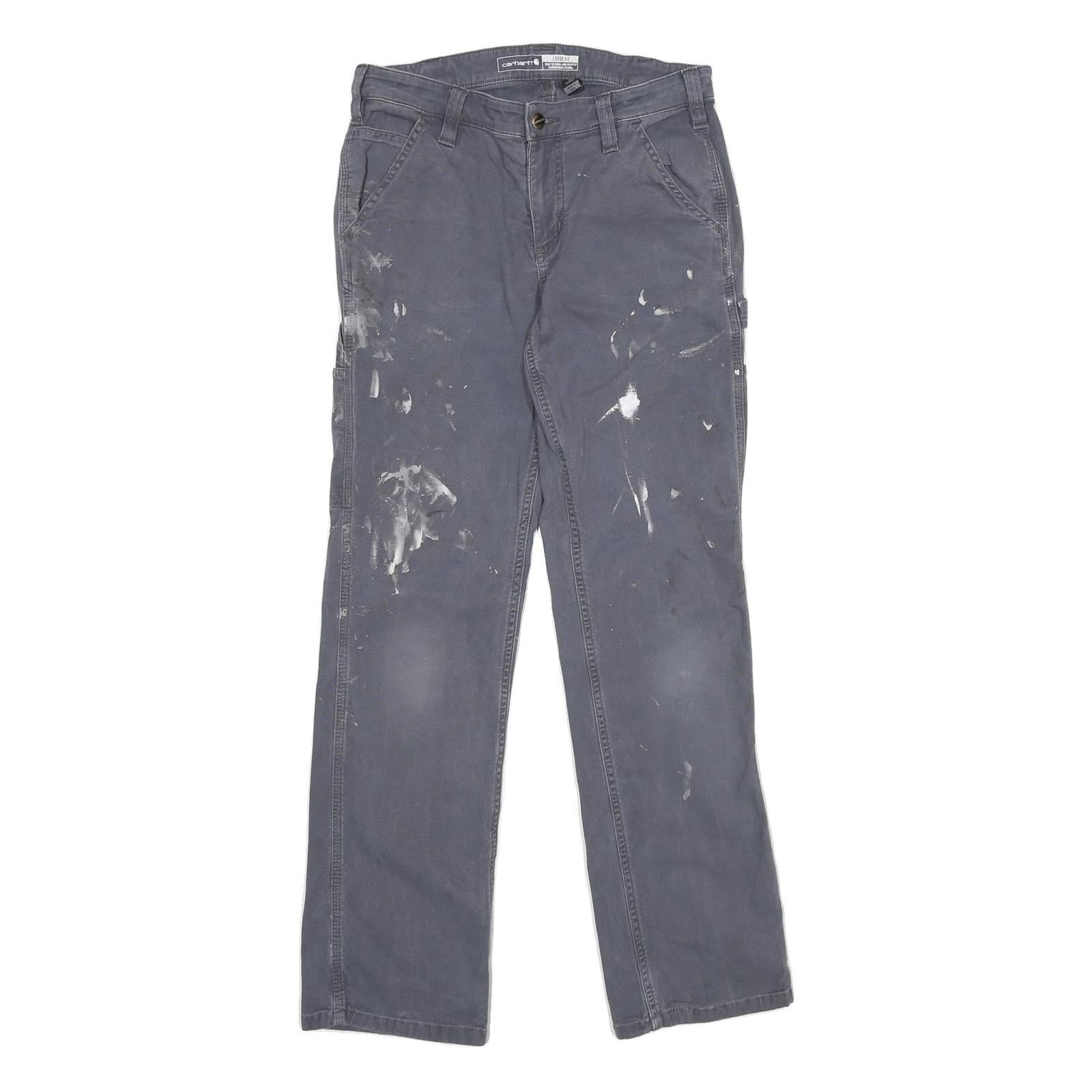 CARHARTT Womens Cotton Blend Blue Loose Straight Leg Trousers W30 L32 Workwear Refurbished - N/A refurbished available on Cerqular