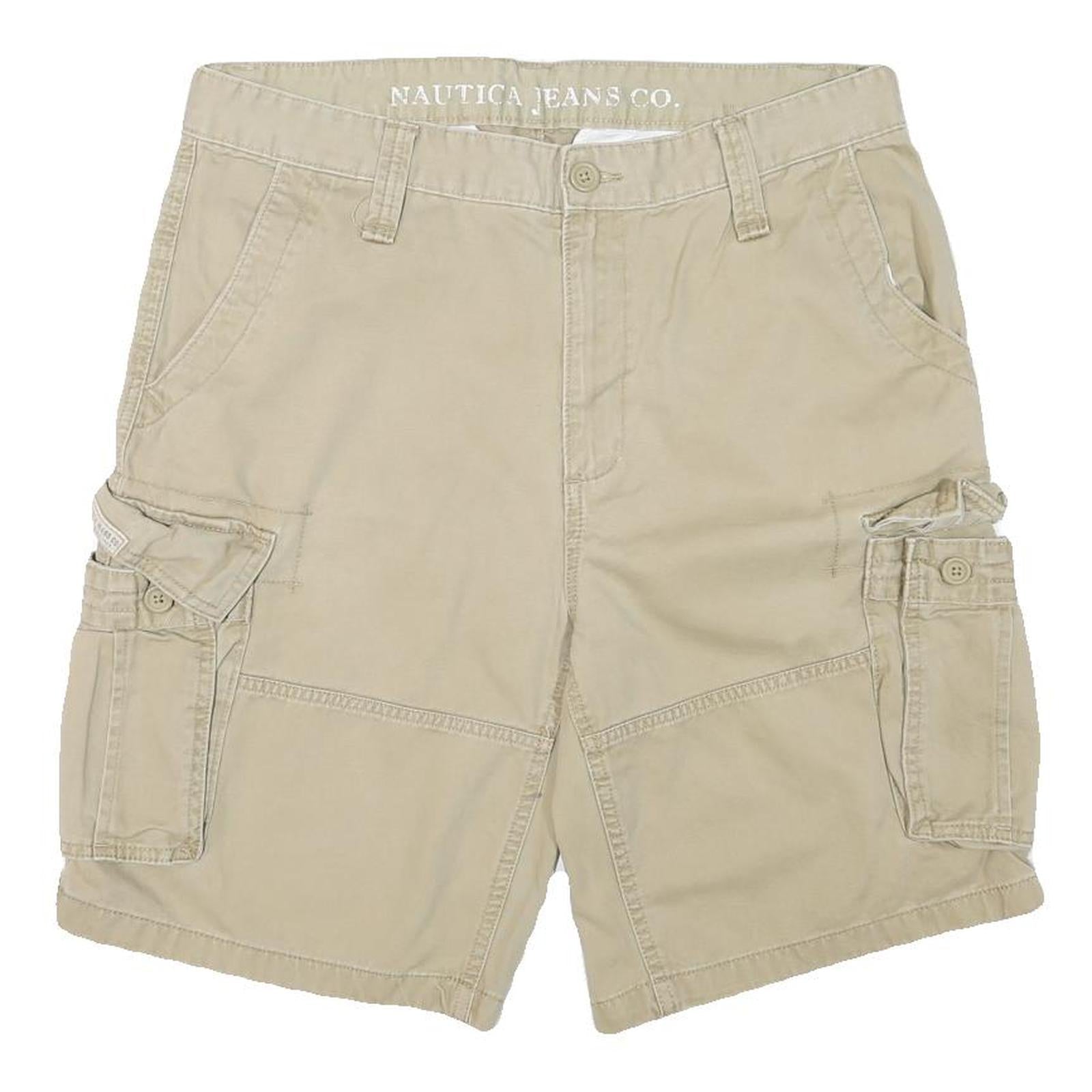 NAUTICA Mens Shorts Beige Casual Cargo Size L W36 Cotton Blend Summer Refurbished - N/A refurbished available on Cerqular