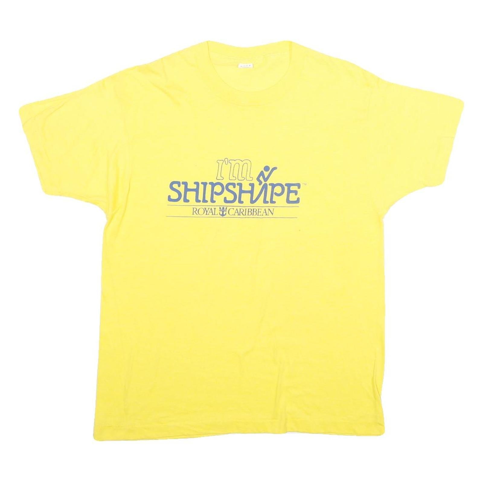 SCREEN STARS Mens Yellow Cotton Blend Regular Fit L Short Sleeve Crew Neck Refurbished - N/A refurbished available on Cerqular