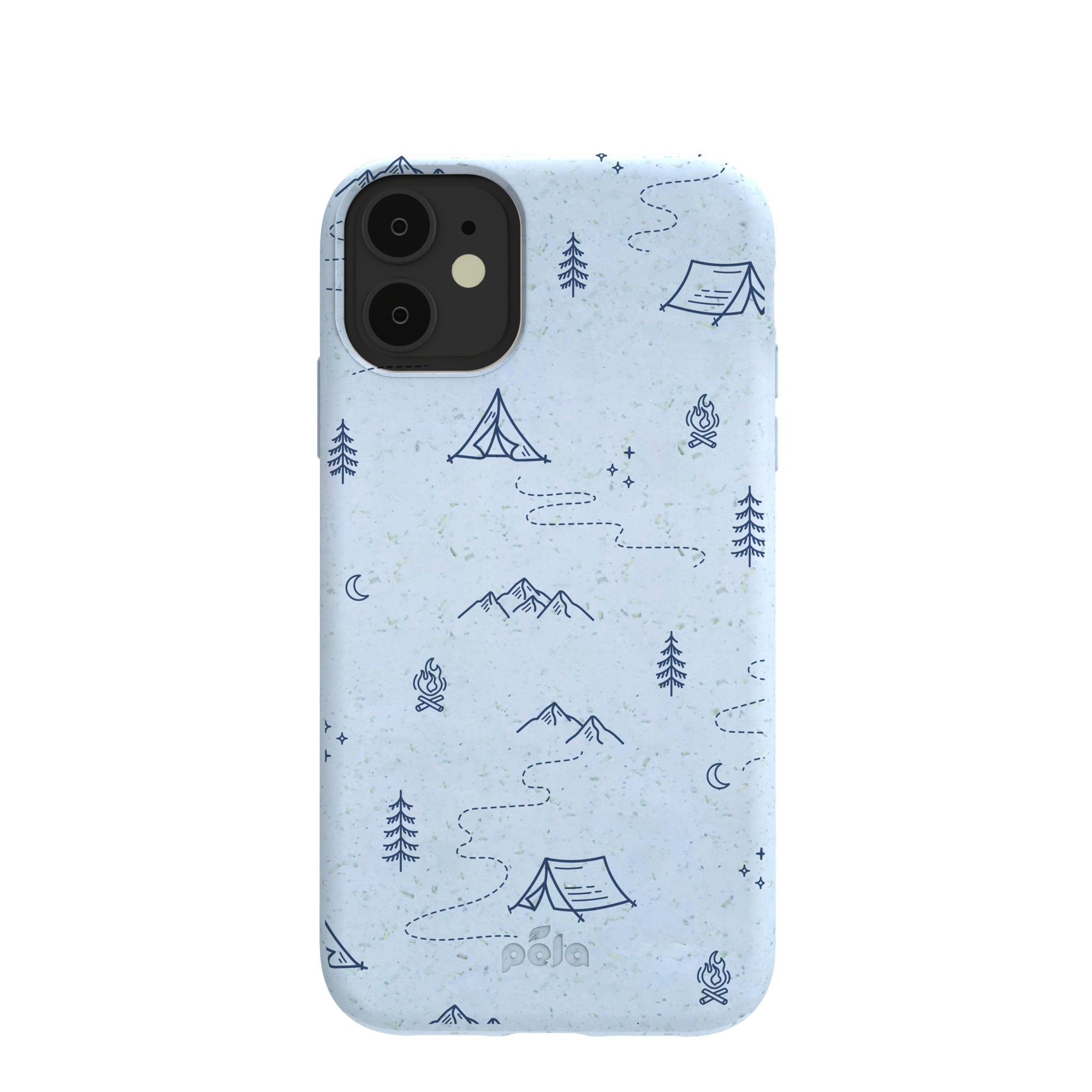 Powder Blue Camp Nights iPhone 11 Case Refurbished - Pela Case refurbished available on Cerqular