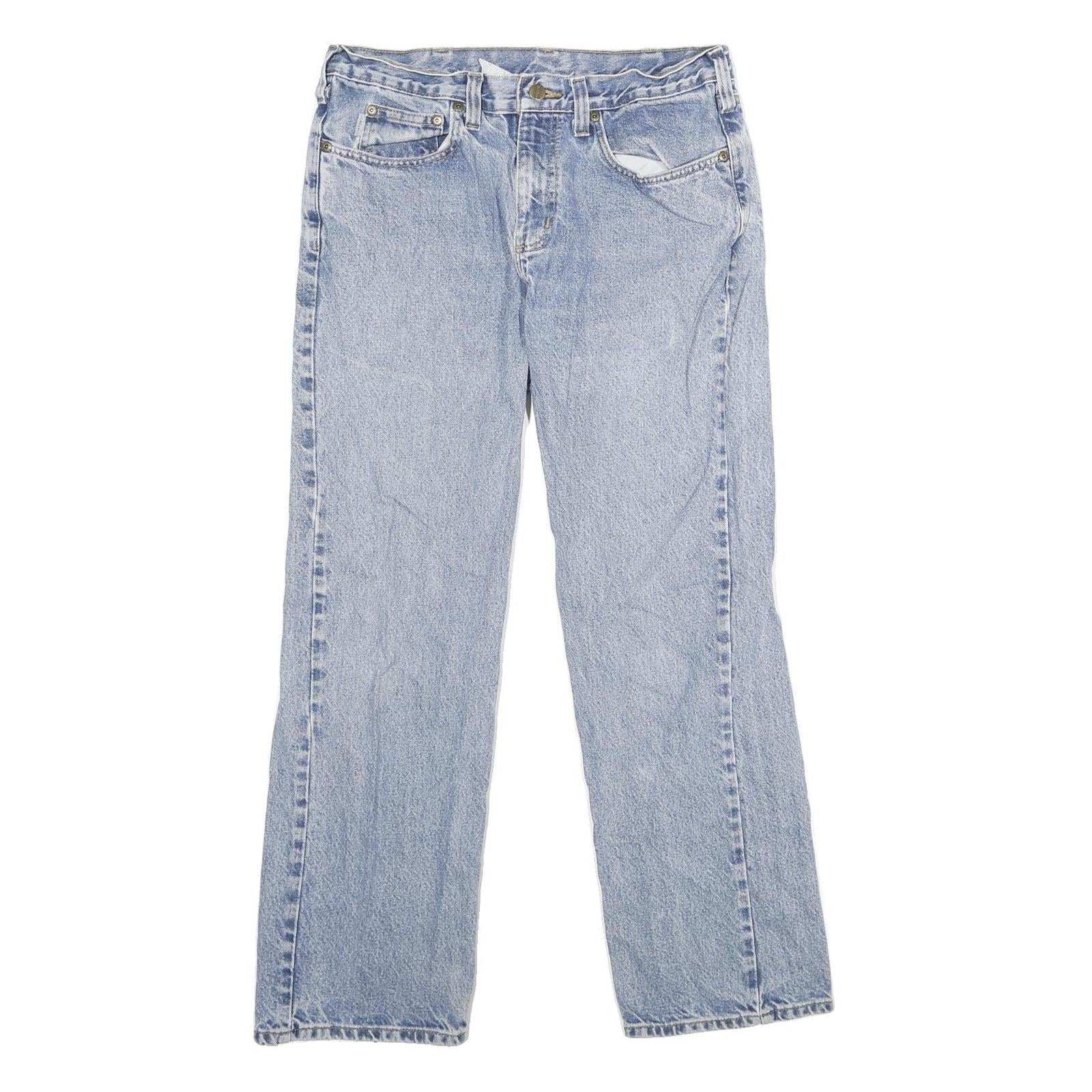 CARHARTT Mens Relaxed Blue Denim Jeans W33 L30 Classic Cotton Zip Casual Refurbished - N/A refurbished available on Cerqular