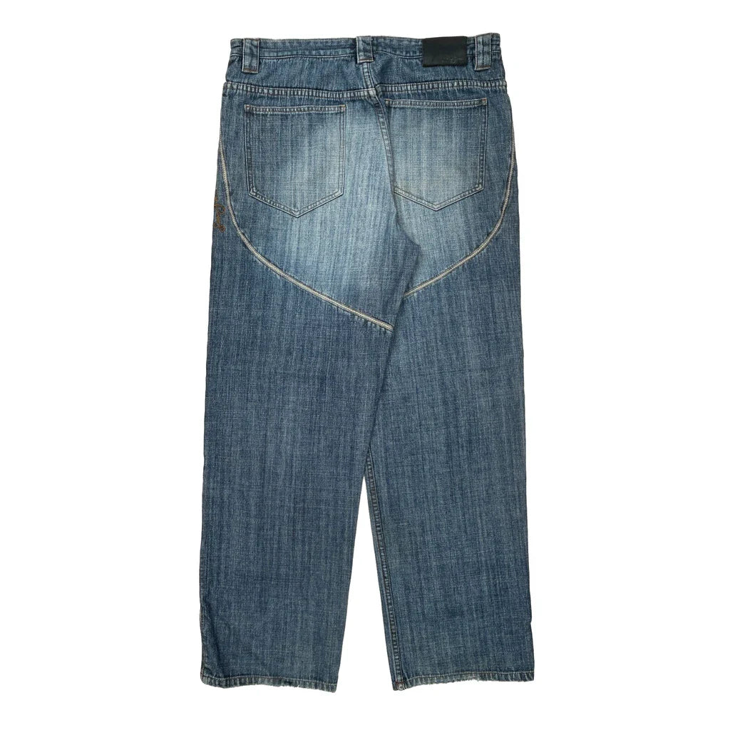 Sean John Wide Leg Jeans - 36W 29L Blue Cotton Refurbished - Thrifted (note: this is a term often used to describe second- refurbished available on Cerqular