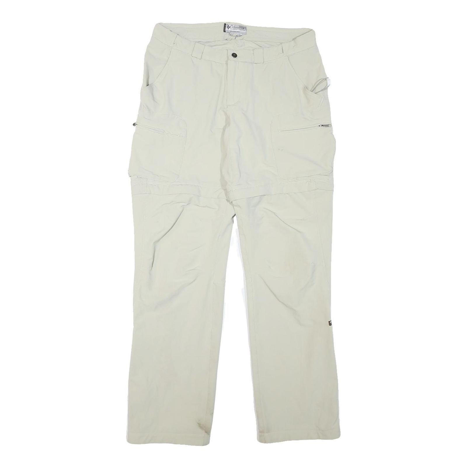 COLUMBIA Mens Regular Fit Beige Outdoor Cargo Trousers W30 L29 Zip Polyester Refurbished - N/A refurbished available on Cerqular