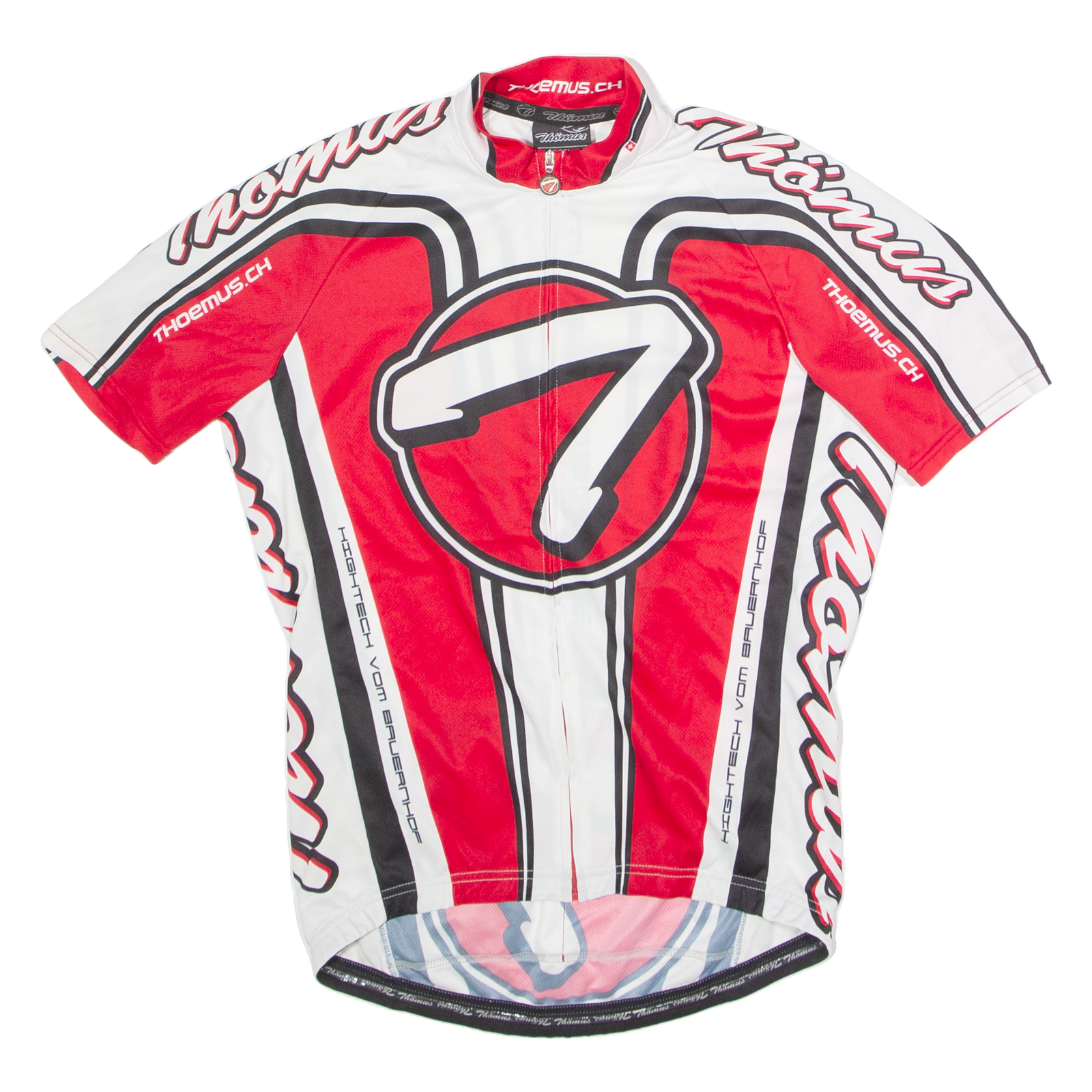 THOEMUS Full Zip Cycling Mens Jersey Red High Neck S Refurbished - N/A refurbished available on Cerqular