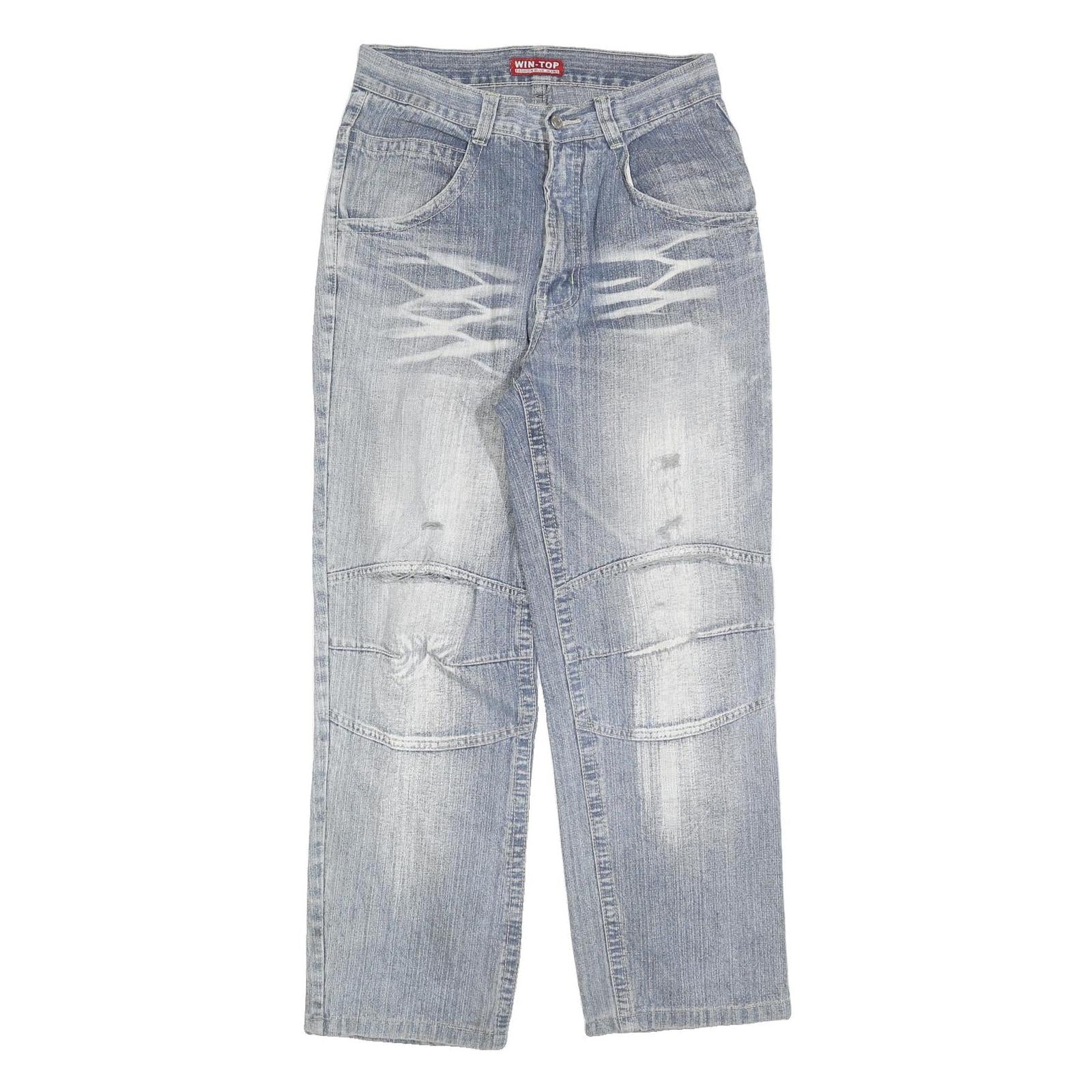 Buy WIN-TOP Mens Relaxed Blue Denim Light W30 L30 Casual Cotton Blend Zip Jeans Refurbished - $20.79 WIN-TOP Mens Relaxed Blue Denim Light W30 L30 Casual Cotton Blend Zip Jeans Refurbished - N/A refurbished available on Cerqular