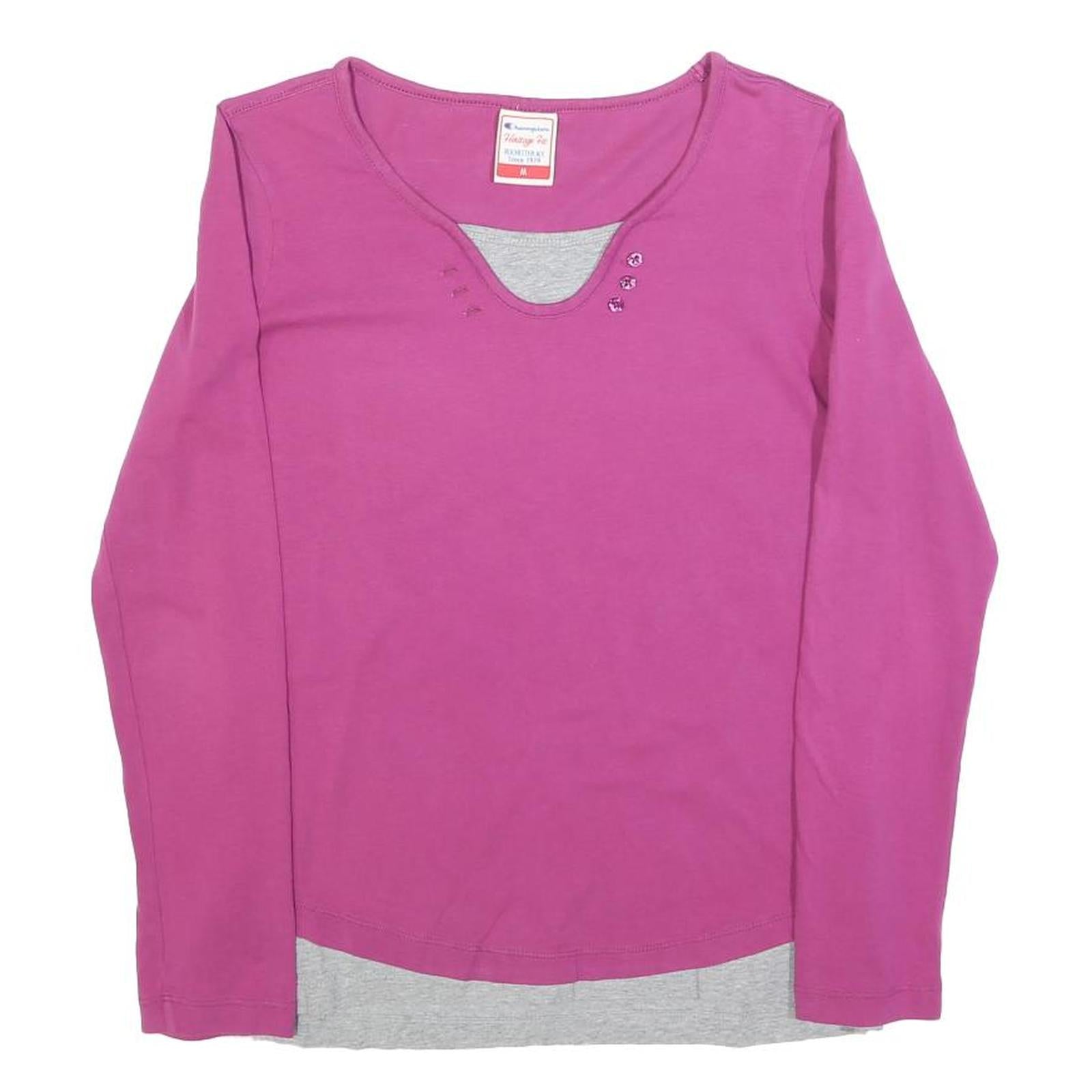 Buy CHAMPION Womens Pink & Grey Cotton Blend Long Sleeve V-Neck Top M Layered Look Refurbished - $32.49 CHAMPION Womens Pink & Grey Cotton Blend Long Sleeve V-Neck Top M Layered Look Refurbished - N/A refurbished available on Cerqular