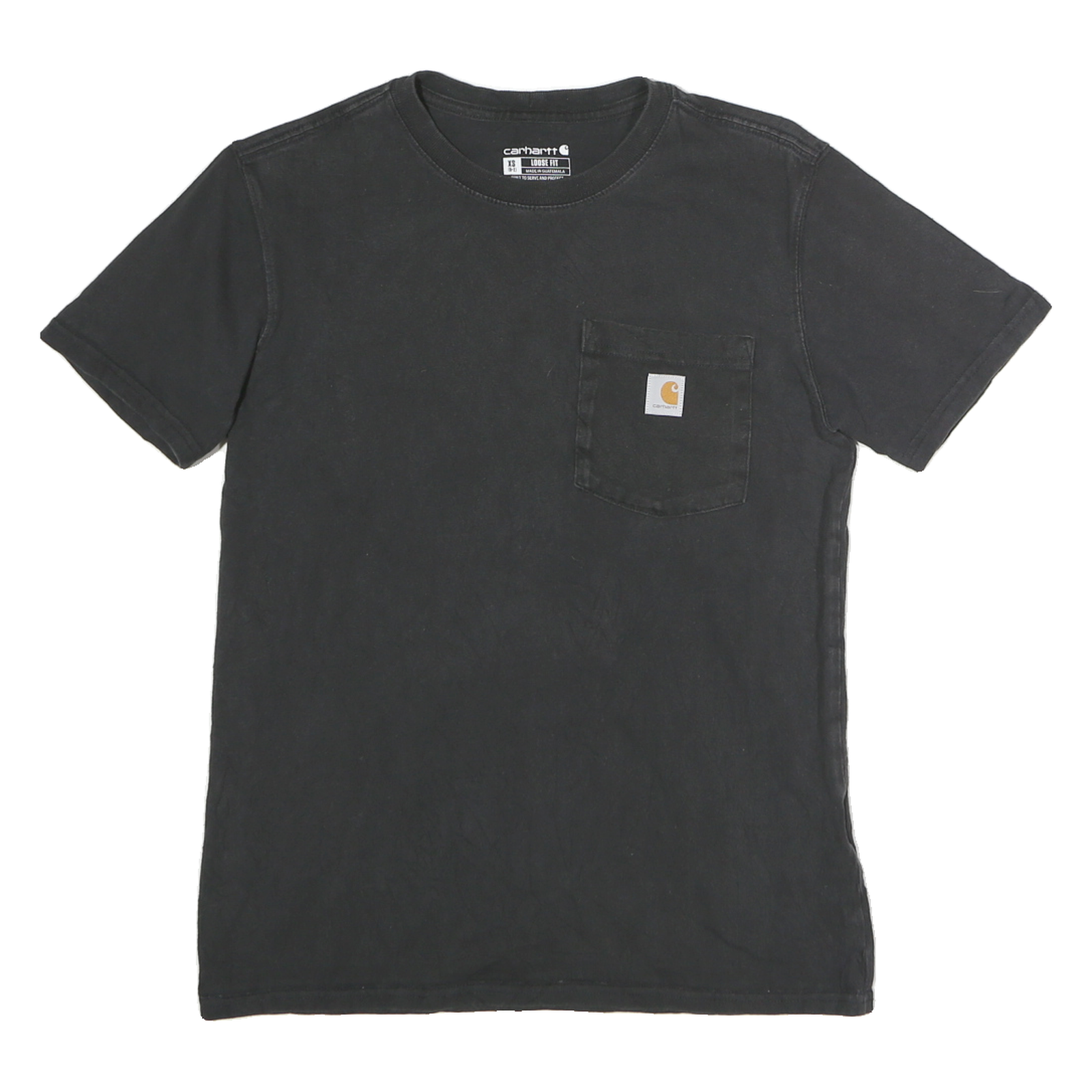 CARHARTT Womens Black & Beige Pocket T-Shirt XS Short Sleeve Crew Neck Logo Refurbished - N/A refurbished available on Cerqular
