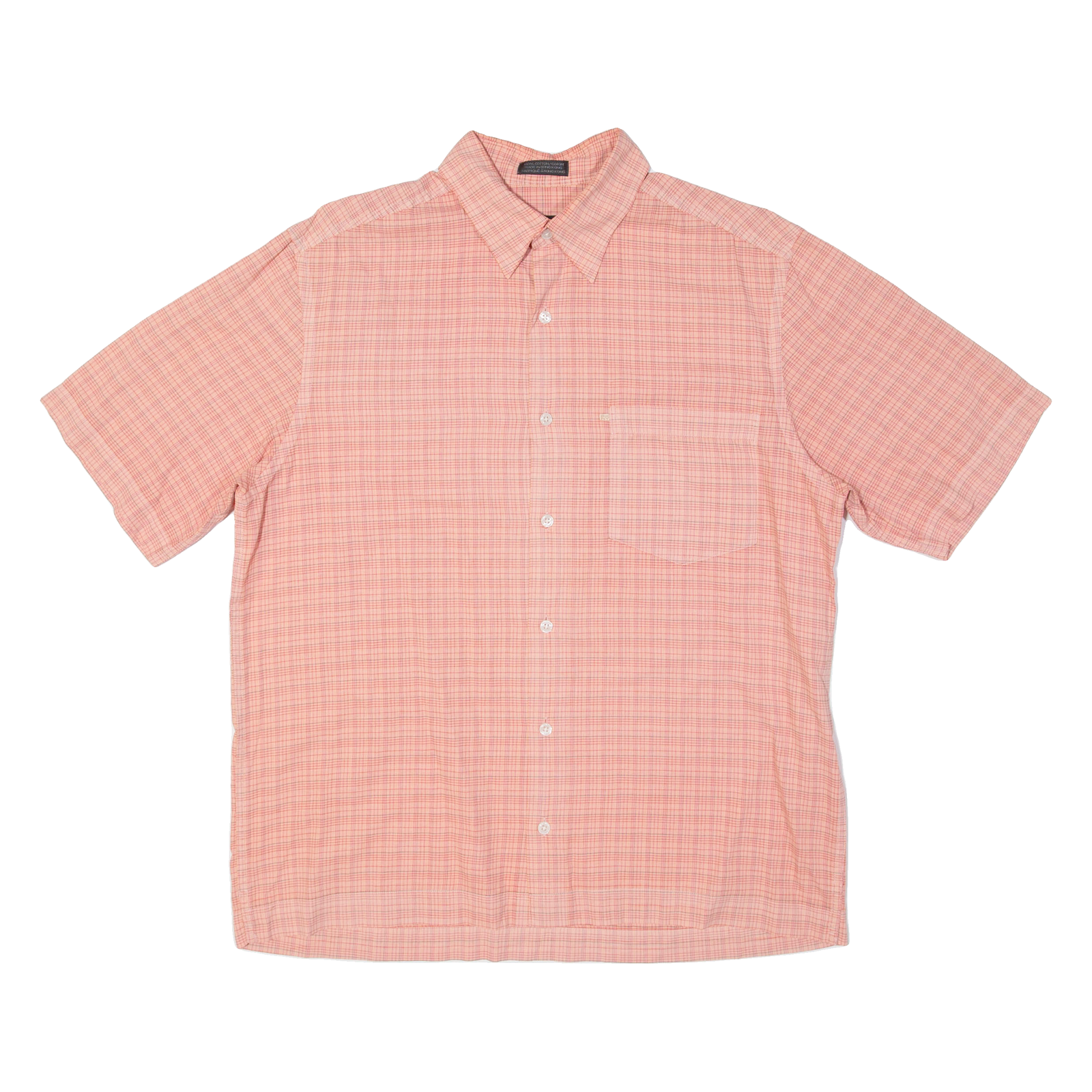 DKNY Mens Shirt Orange Plaid L Refurbished - N/A refurbished available on Cerqular