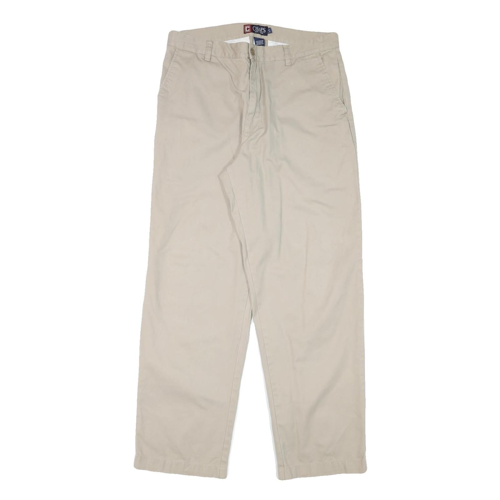 Buy CHAPS Mens Regular Cotton Blend Beige Trousers W34 L32 Classic Zip Pocket Refurbished - $33.79 CHAPS Mens Regular Cotton Blend Beige Trousers W34 L32 Classic Zip Pocket Refurbished - N/A refurbished available on Cerqular