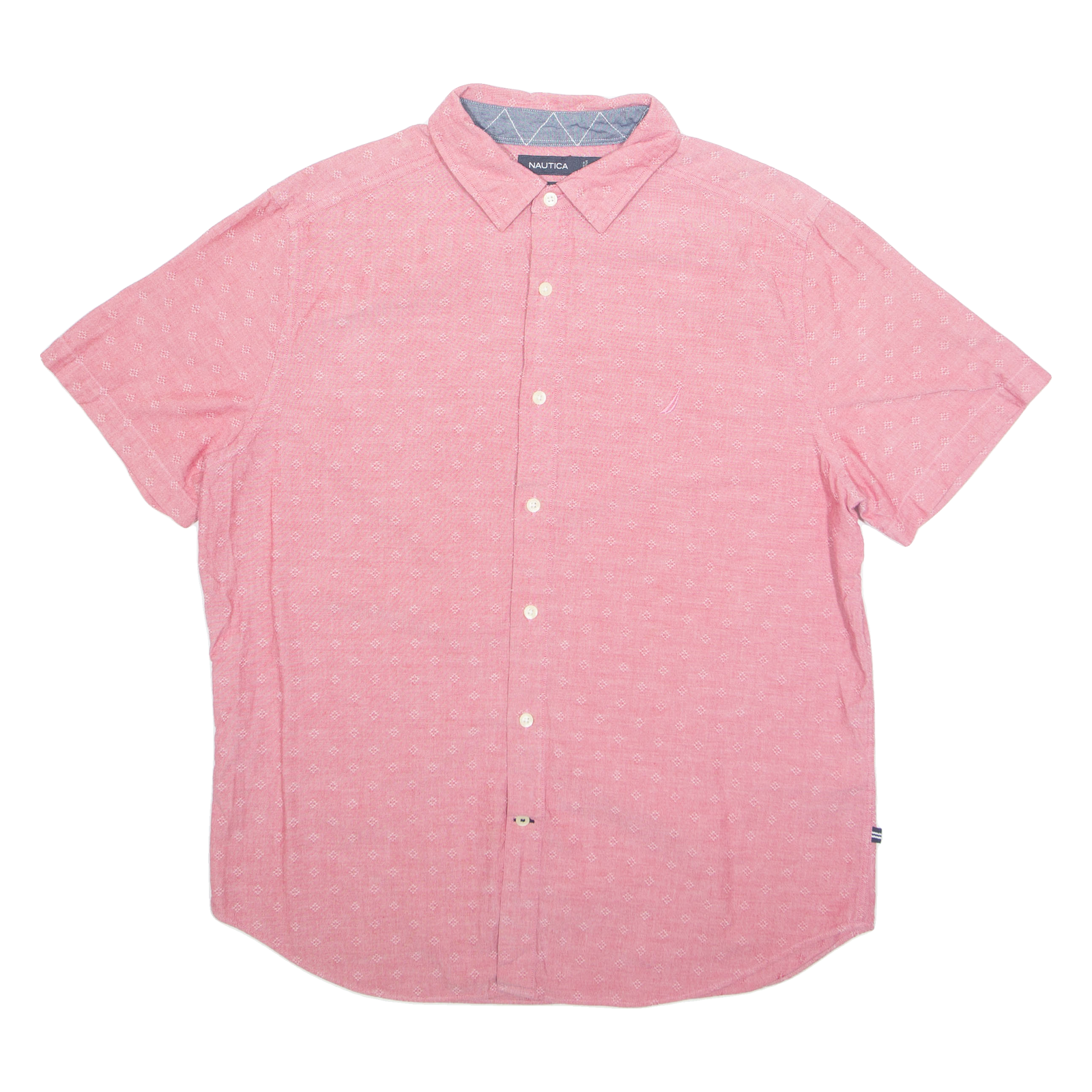 NAUTICA Classic Fit Mens Shirt Pink Crazy Pattern L Refurbished - N/A refurbished available on Cerqular