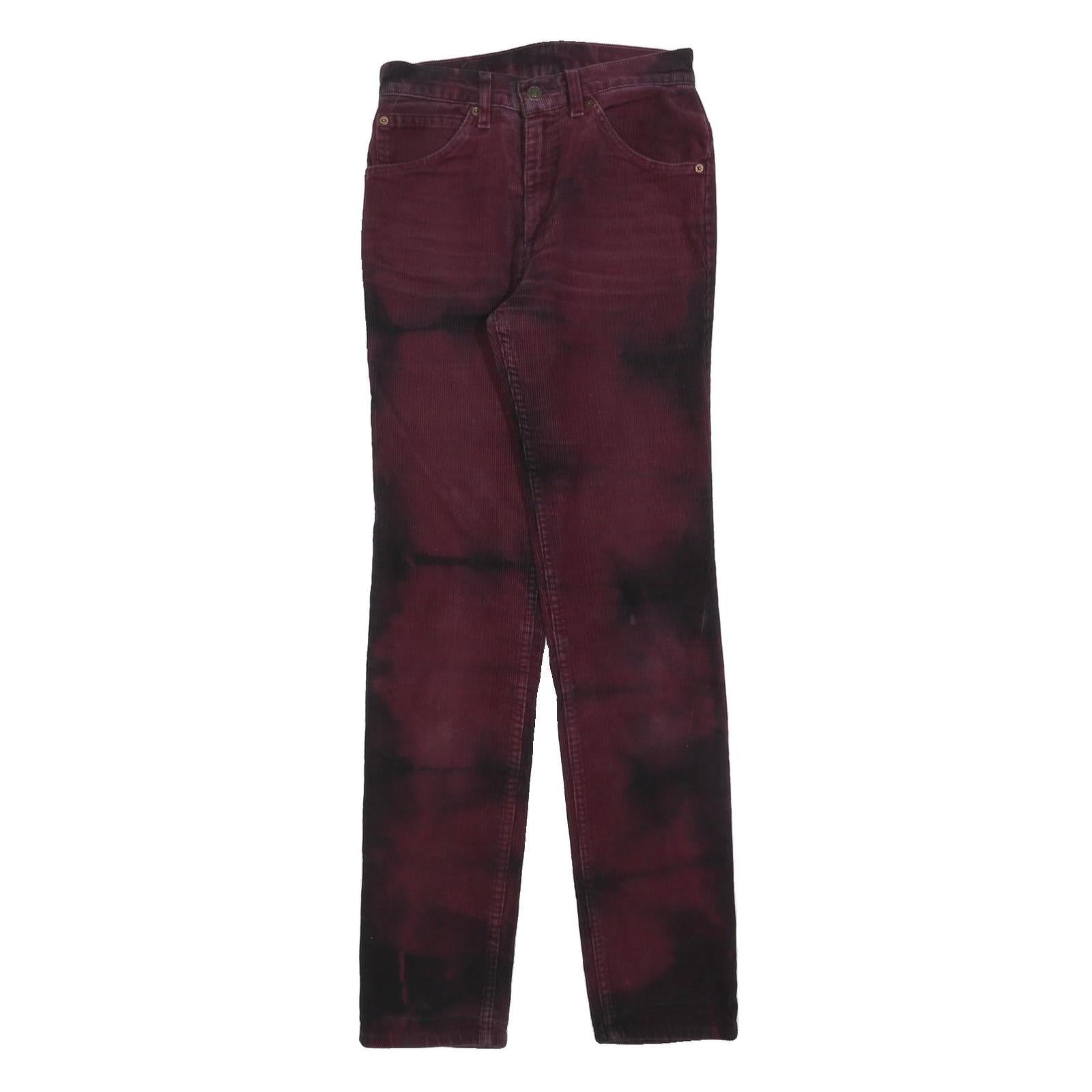 LEVI'S Womens Cotton Blend Slim Fit Burgundy Trousers W26 L34 Stylish Zip Refurbished - N/A refurbished available on Cerqular