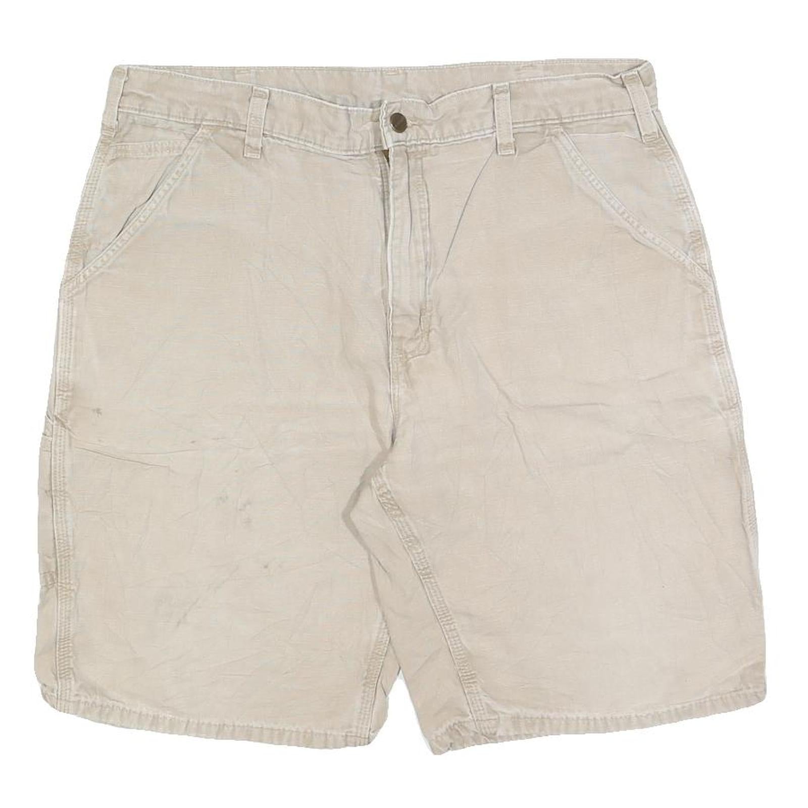 CARHARTT Mens Shorts Beige Casual Cotton Blend L W36 Workwear Relaxed Refurbished - N/A refurbished available on Cerqular