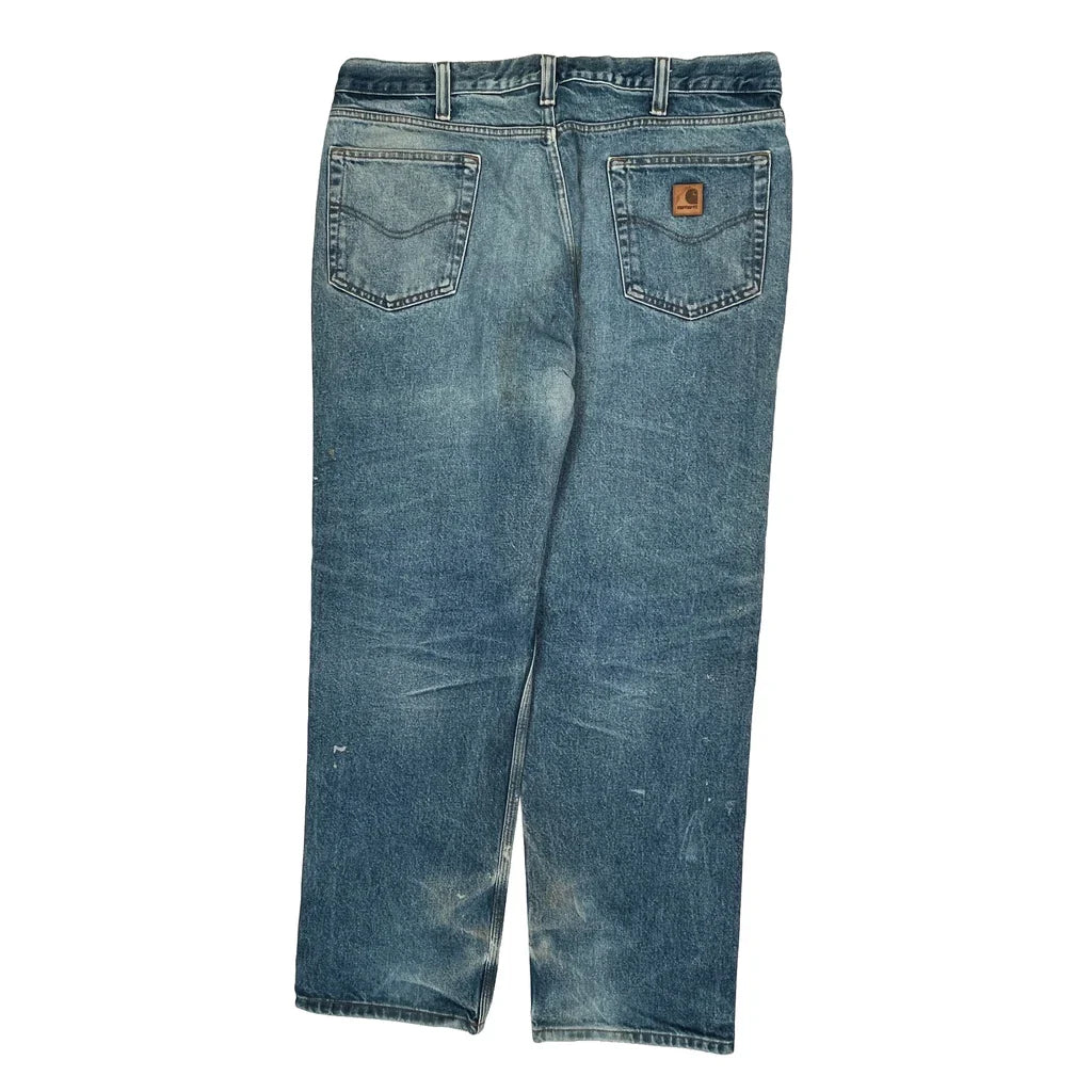 Carhartt Jeans - 38W 30L Blue Cotton Refurbished - Thrifted (note: this is a term often used to describe second- refurbished available on Cerqular