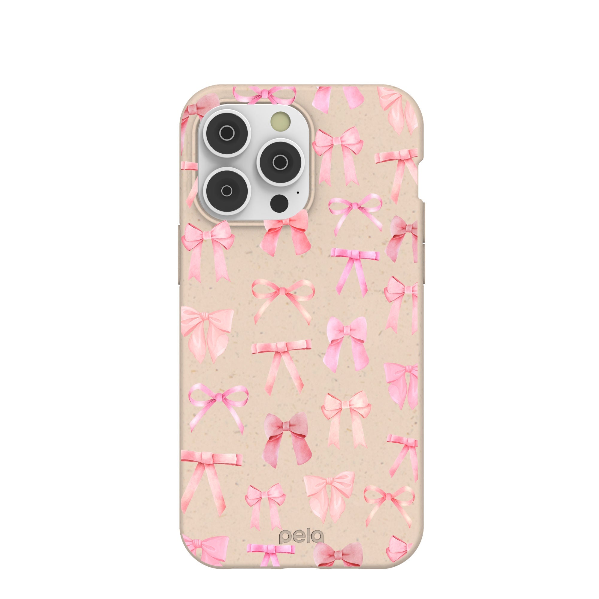 Seashell Rosy Bows iPhone 14 Pro Max Case Refurbished - Pela Case refurbished available on Cerqular