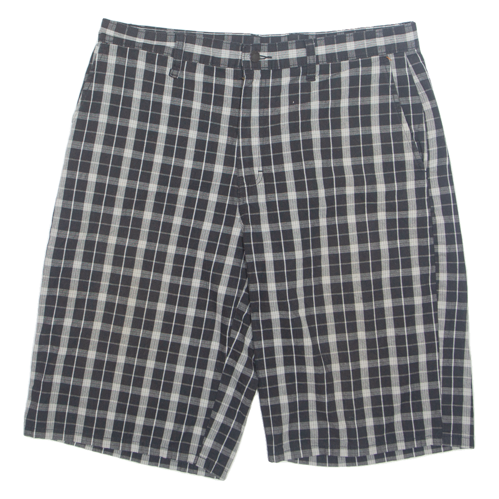 DICKIES Mens Chino Shorts Black Check L W36 Refurbished - N/A refurbished available on Cerqular