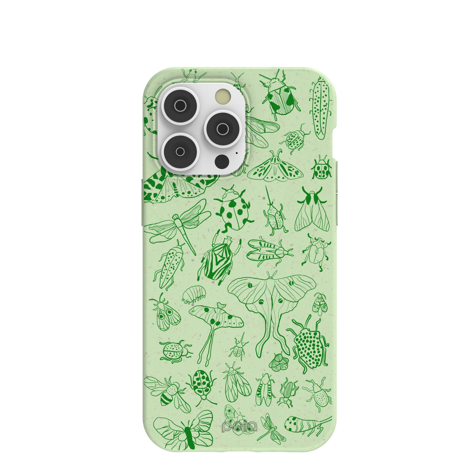 Sage Green Linear Entomology iPhone 14 Pro Max Case Refurbished - Pela Case refurbished available on Cerqular