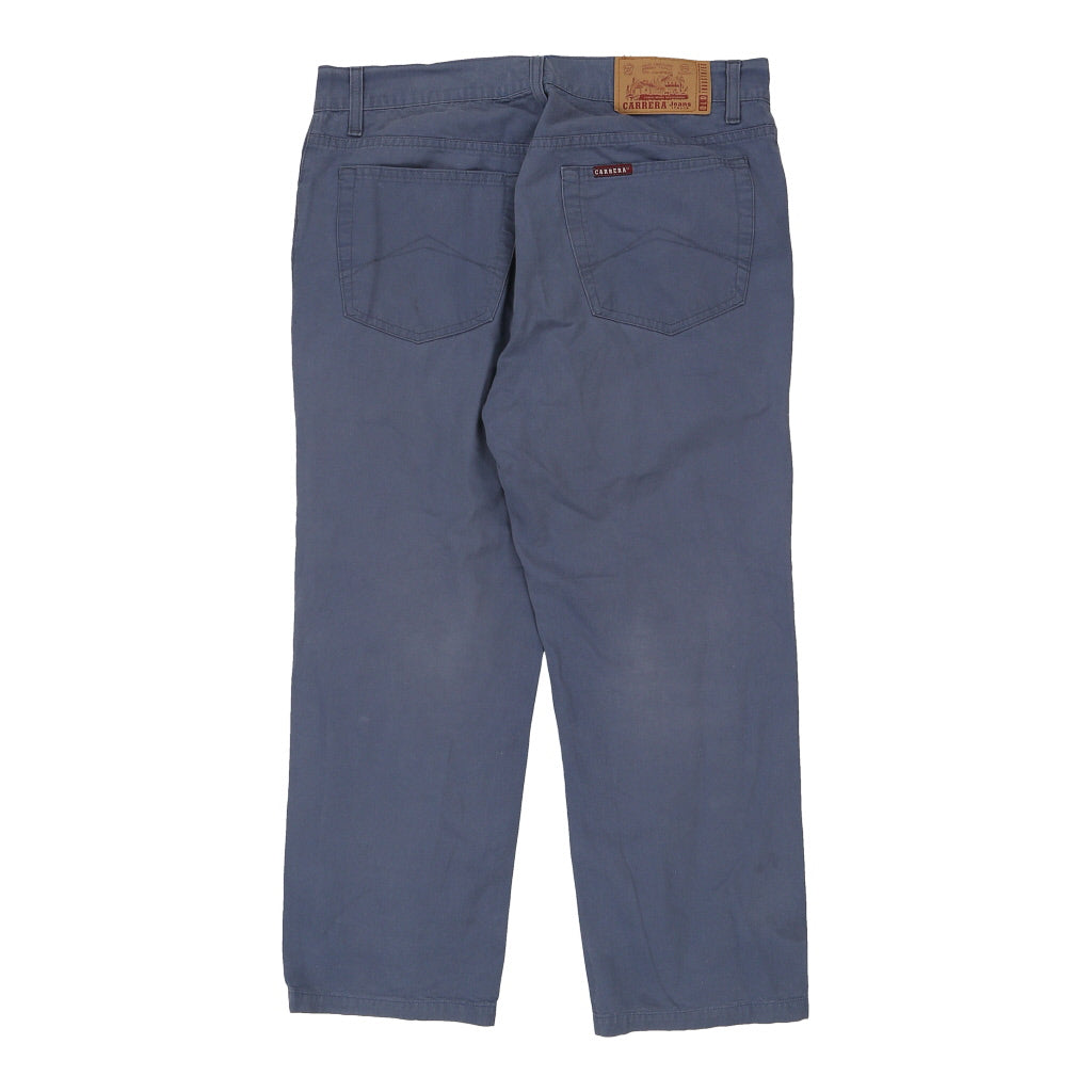 Carrera Trousers - 34W 25L Blue Cotton Refurbished - Thrifted (note: this is a term often used to describe second- refurbished available on Cerqular