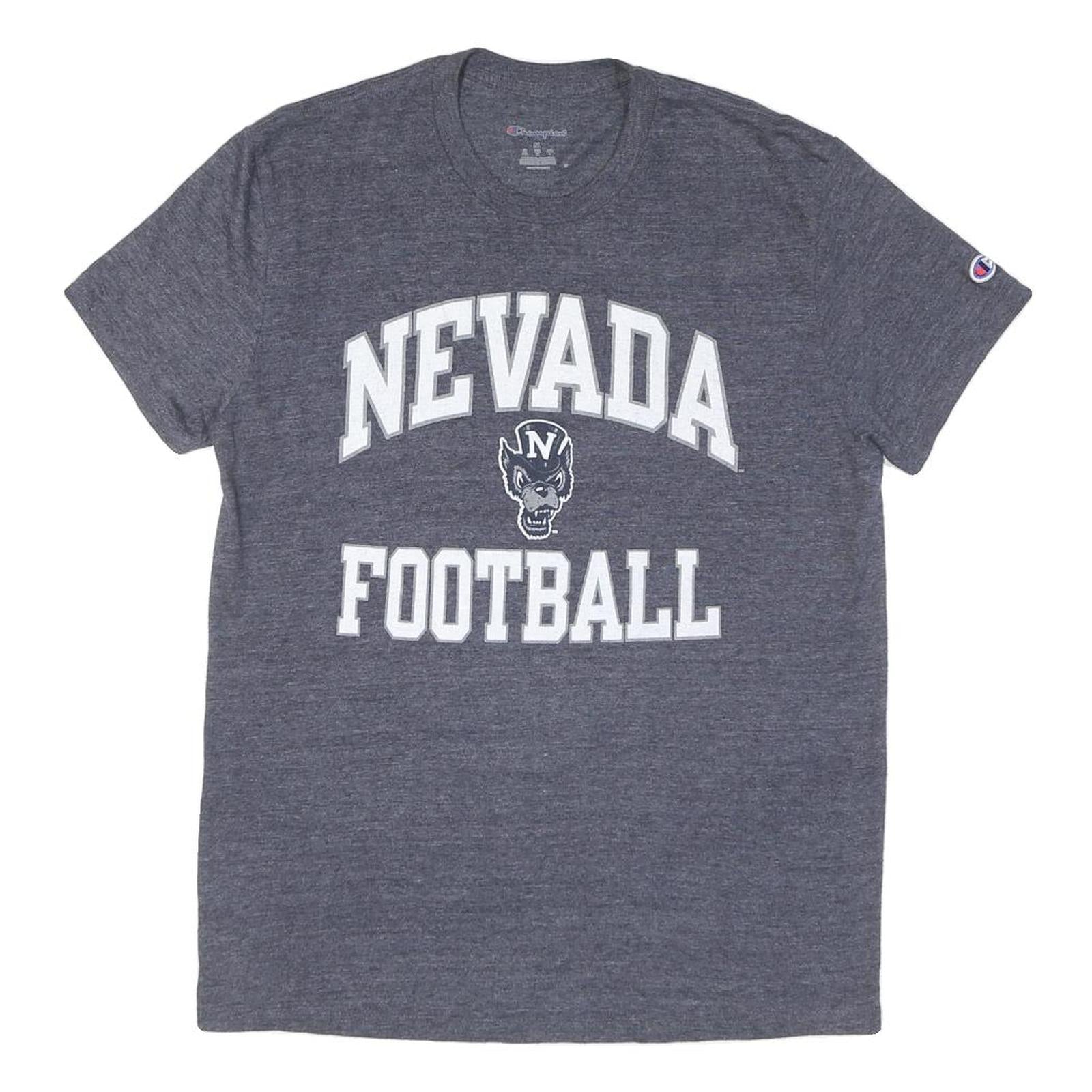 CHAMPION Mens Grey Nevada Football Graphic T-Shirt M Short Sleeve Crew Neck Refurbished - N/A refurbished available on Cerqular