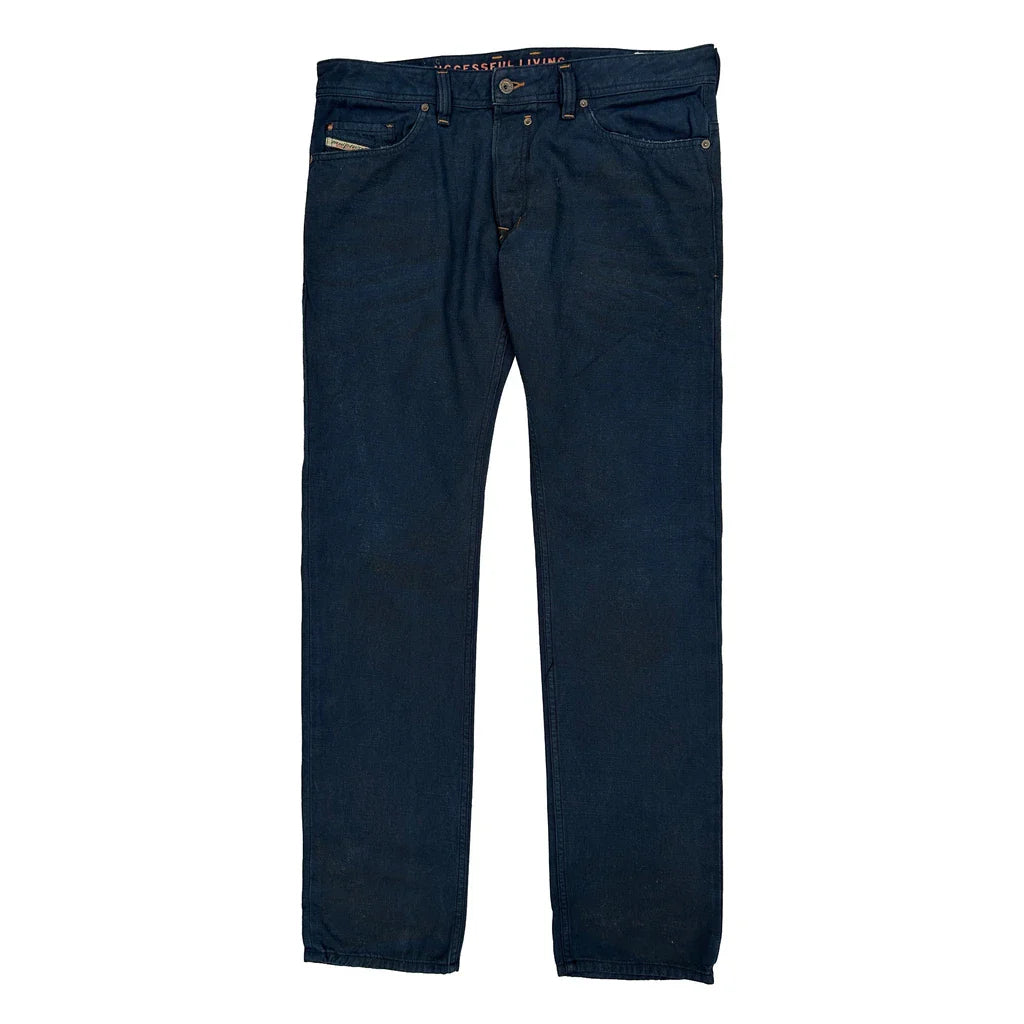 Diesel Stafado Jeans - 36W 31L Dark Wash Cotton Refurbished - Thrifted (note: this is a term often used to describe second- refurbished available on Cerqular