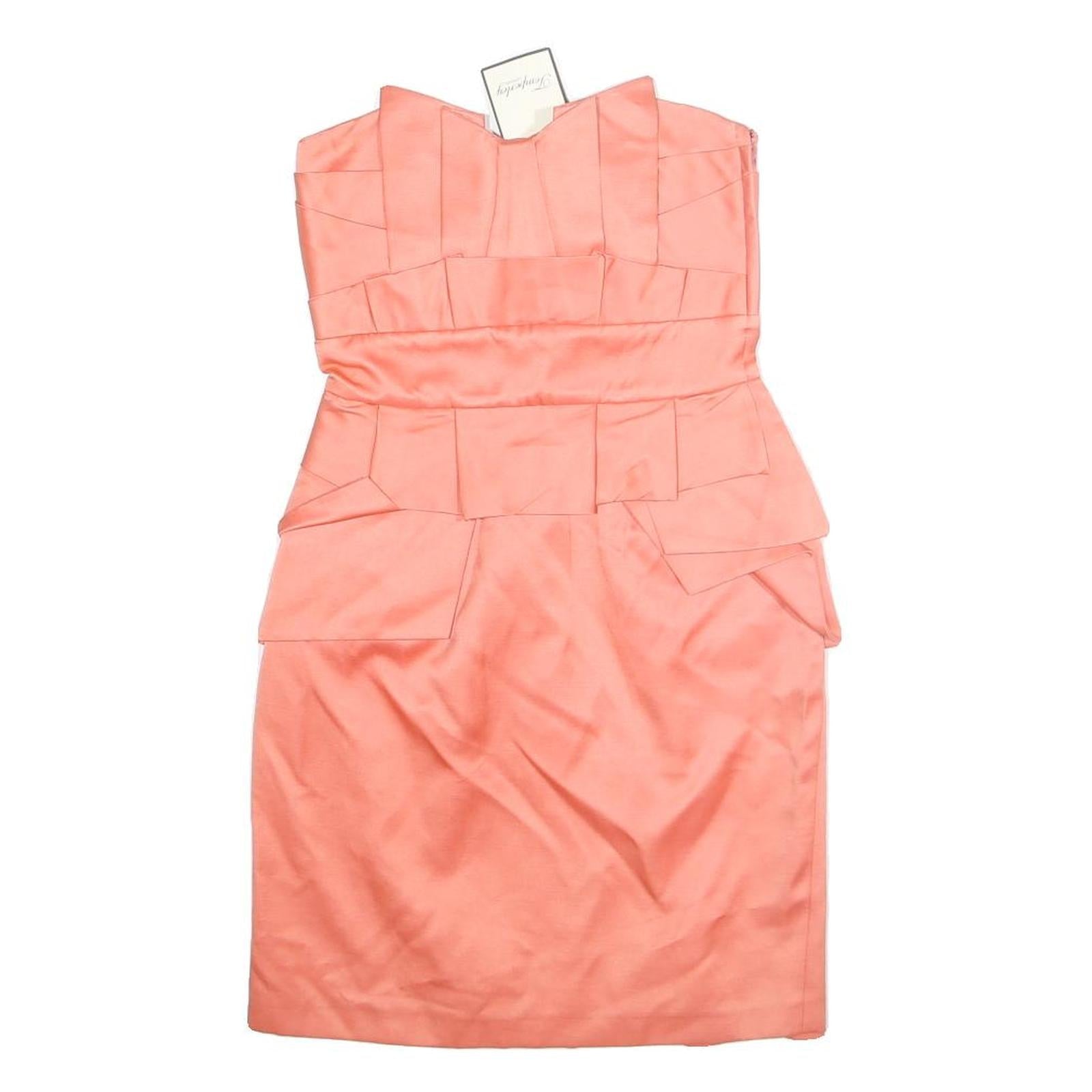 TEMPERLEY LONDON Womens Coral Strapless Bodycon Polyester Mini Dress UK 8 Refurbished - N/A refurbished available on Cerqular