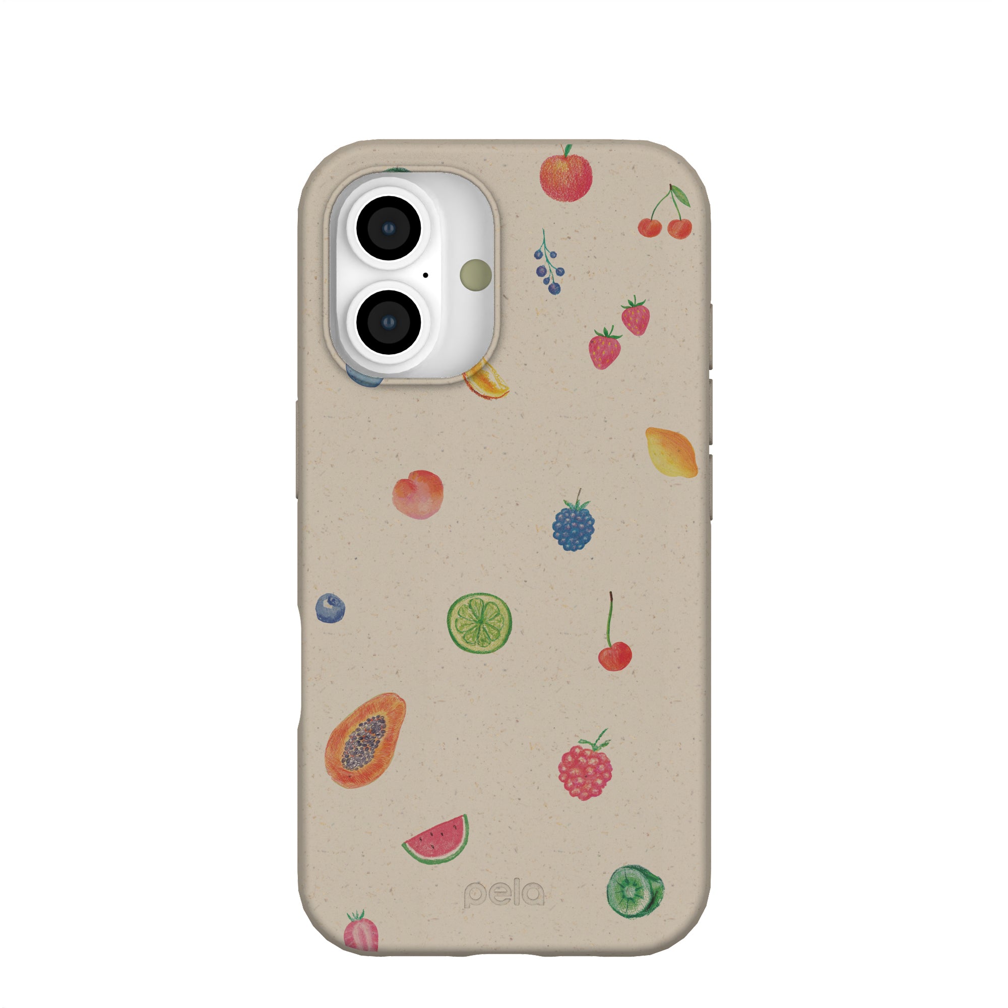 London Fog Lil Fruity iPhone 16 Case Refurbished - Pela Case refurbished available on Cerqular