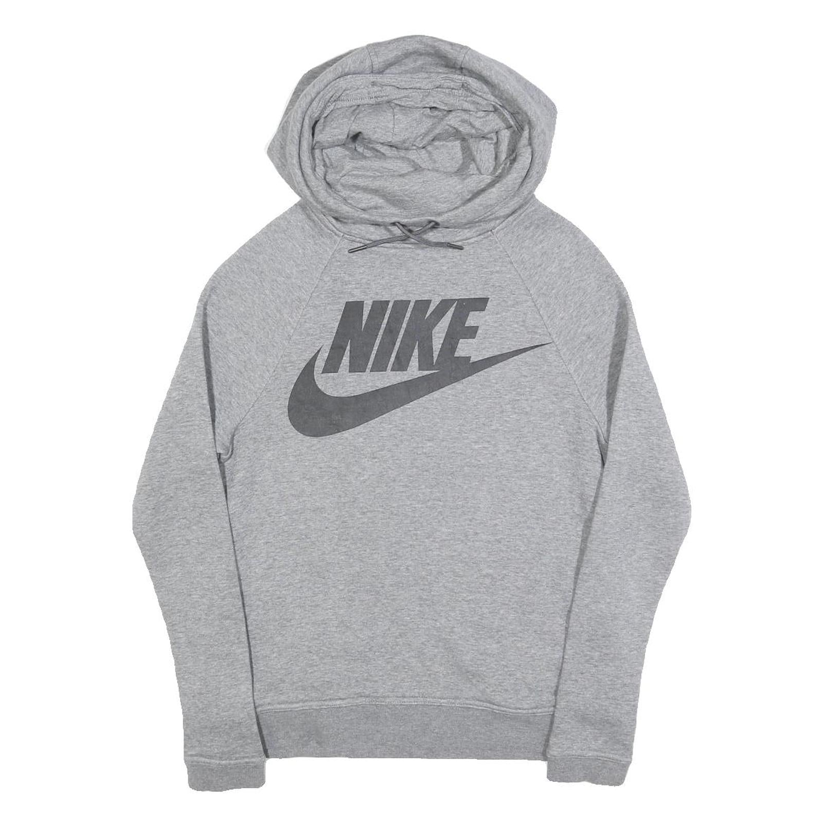 NIKE Womens Grey Hoodie XS Cotton Blend Pullover Sports Sweatshirt Refurbished - N/A refurbished available on Cerqular