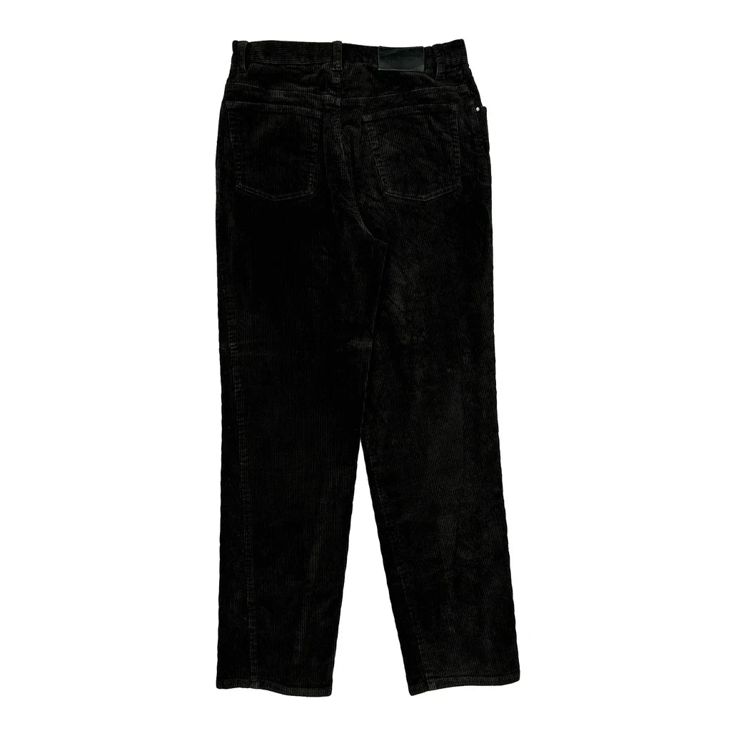 Ralph Lauren Cord Trousers - 28″ Waist Black Corduroy Refurbished - Thrifted (note: this is a term often used to describe second- refurbished available on Cerqular