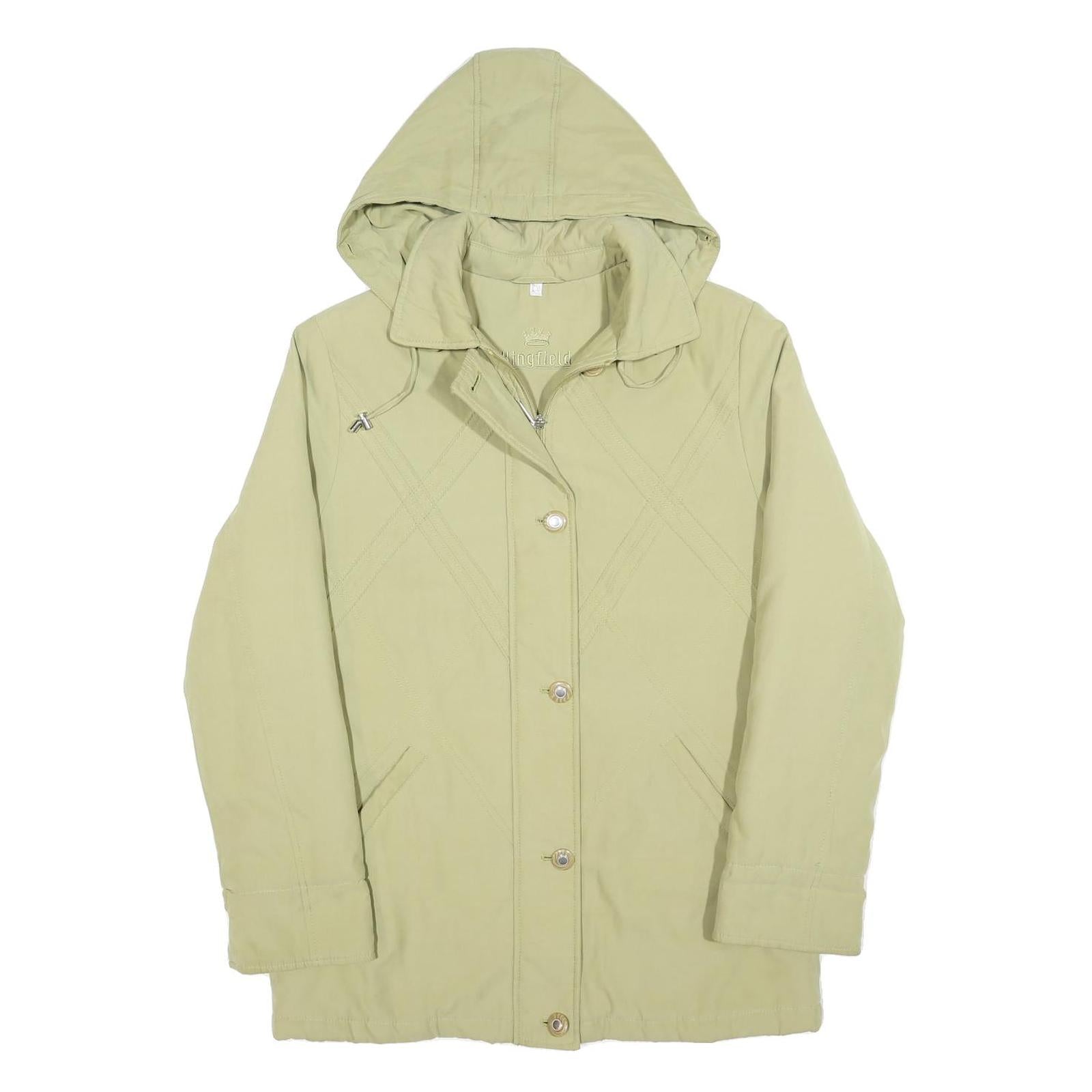 KINGFIELD Womens Beige Zip Jacket S Polyester Blend Hooded Casual Outdoor Refurbished - N/A refurbished available on Cerqular