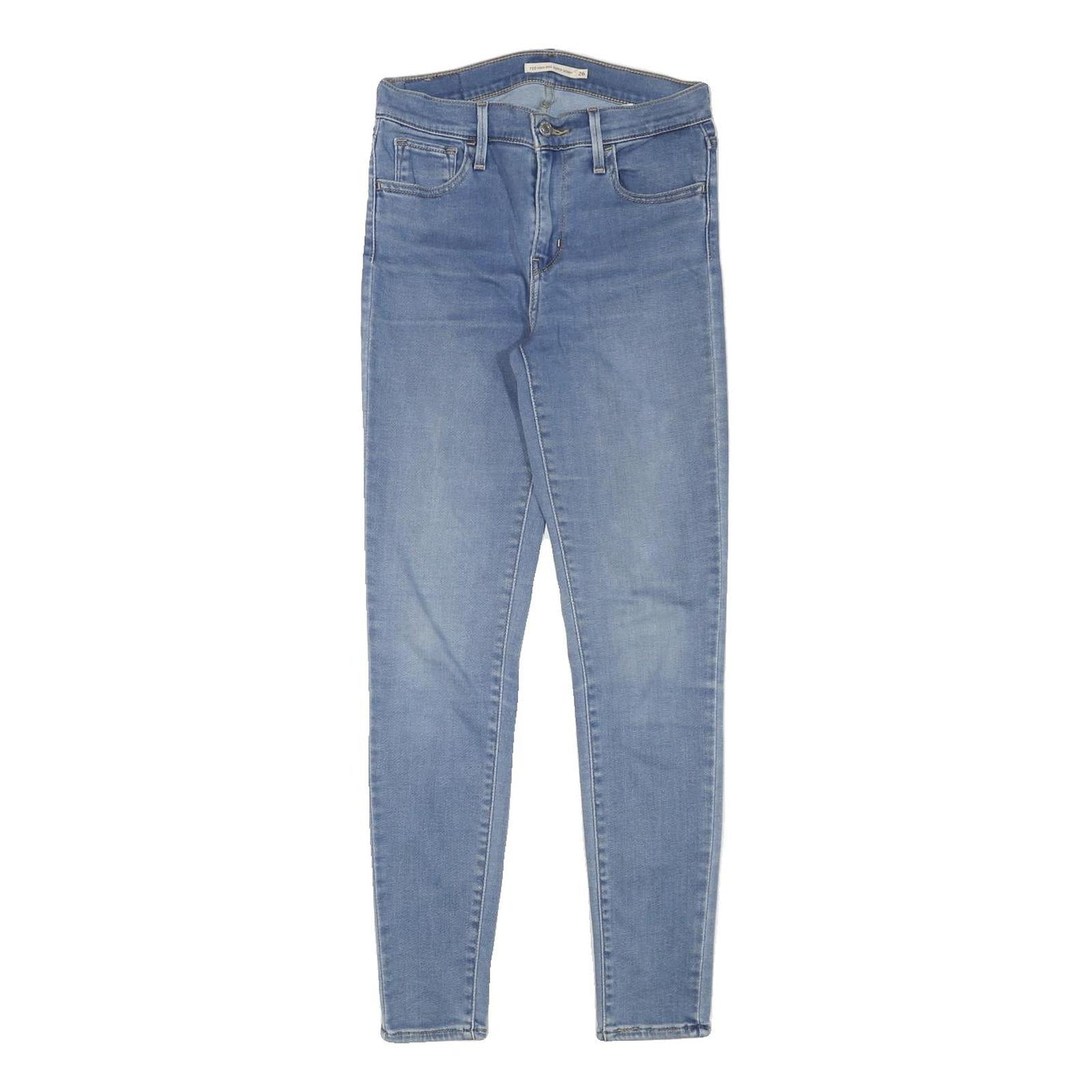 LEVI'S Womens Blue Slim Skinny Denim Light Wash Jeans W26 L28 Stretch Cotton Refurbished - N/A refurbished available on Cerqular