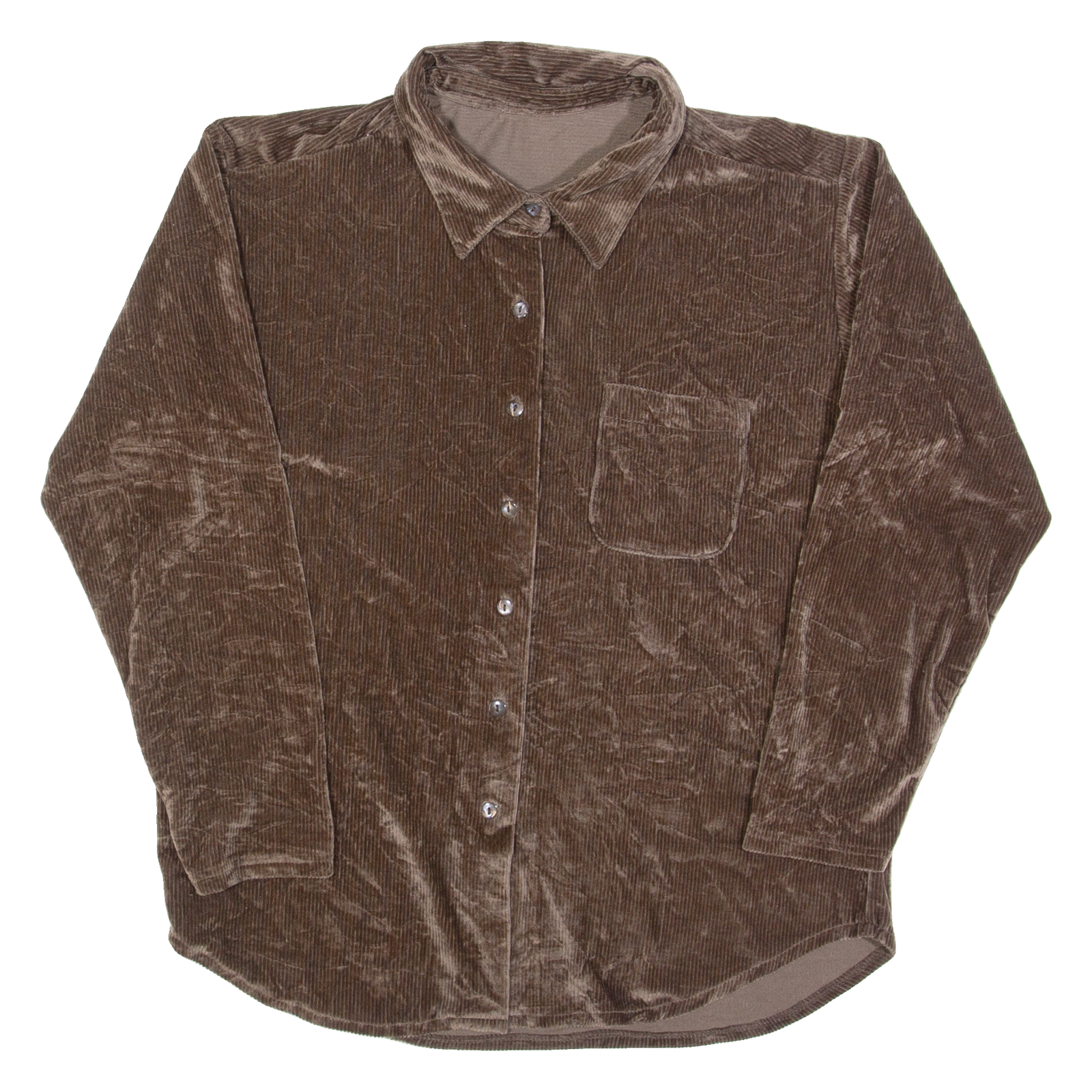 Womens Shirt Brown Collared Long Sleeve S Refurbished - N/A refurbished available on Cerqular