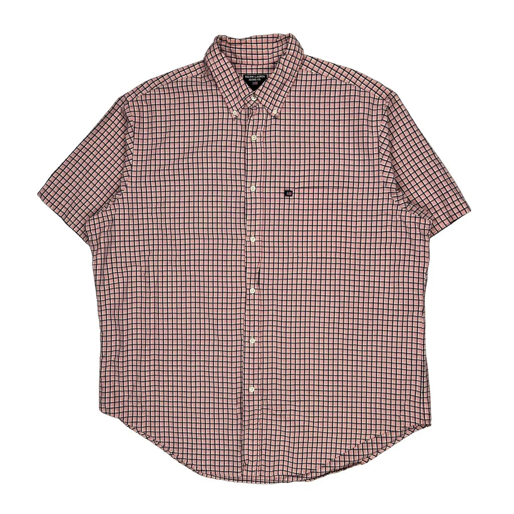 Ralph Lauren Short Sleeve Shirt - XL Black Cotton Refurbished - Thrifted (note: this is a term often used to describe second- refurbished available on Cerqular