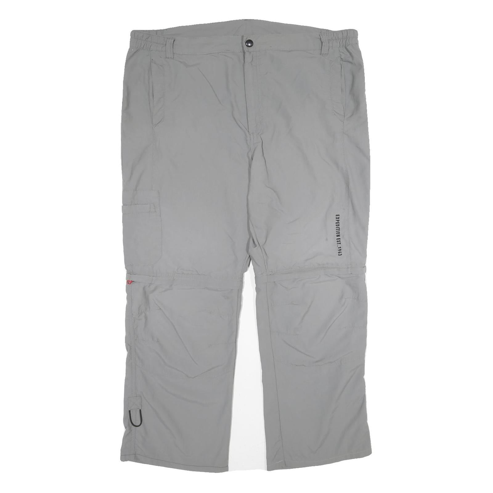 CRIVIT OUTDOOR Mens Polyamide Grey Regular Trousers W42 L28 Outdoor Zip Closure Refurbished - N/A refurbished available on Cerqular