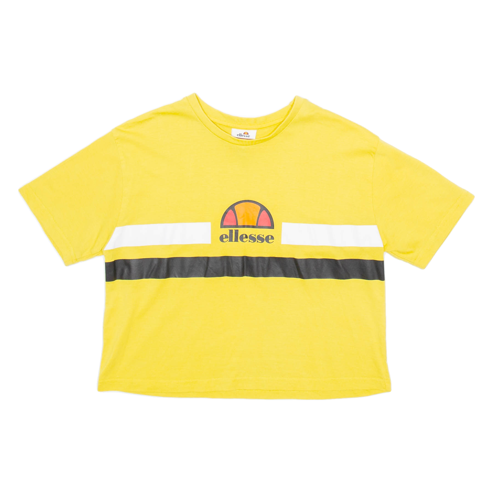 ELLESSE Cropped Womens T-Shirt Yellow UK 10 Refurbished - N/A refurbished available on Cerqular