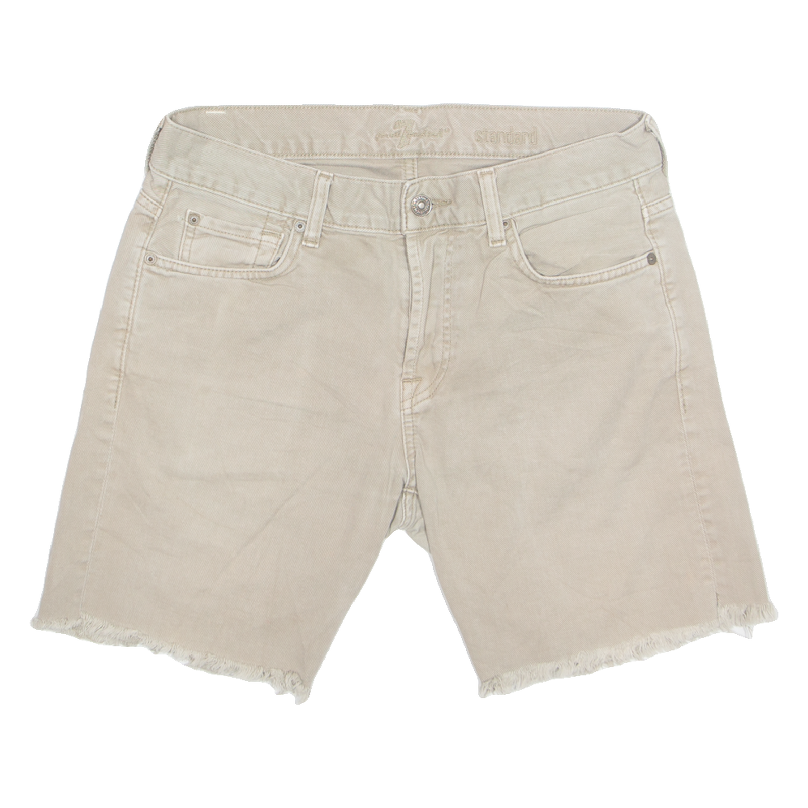 Buy 7 FOR ALL MANKIND Cut Off Mens Denim Shorts Beige M W32 Refurbished - $23.39 7 FOR ALL MANKIND Cut Off Mens Denim Shorts Beige M W32 Refurbished - N/A refurbished available on Cerqular