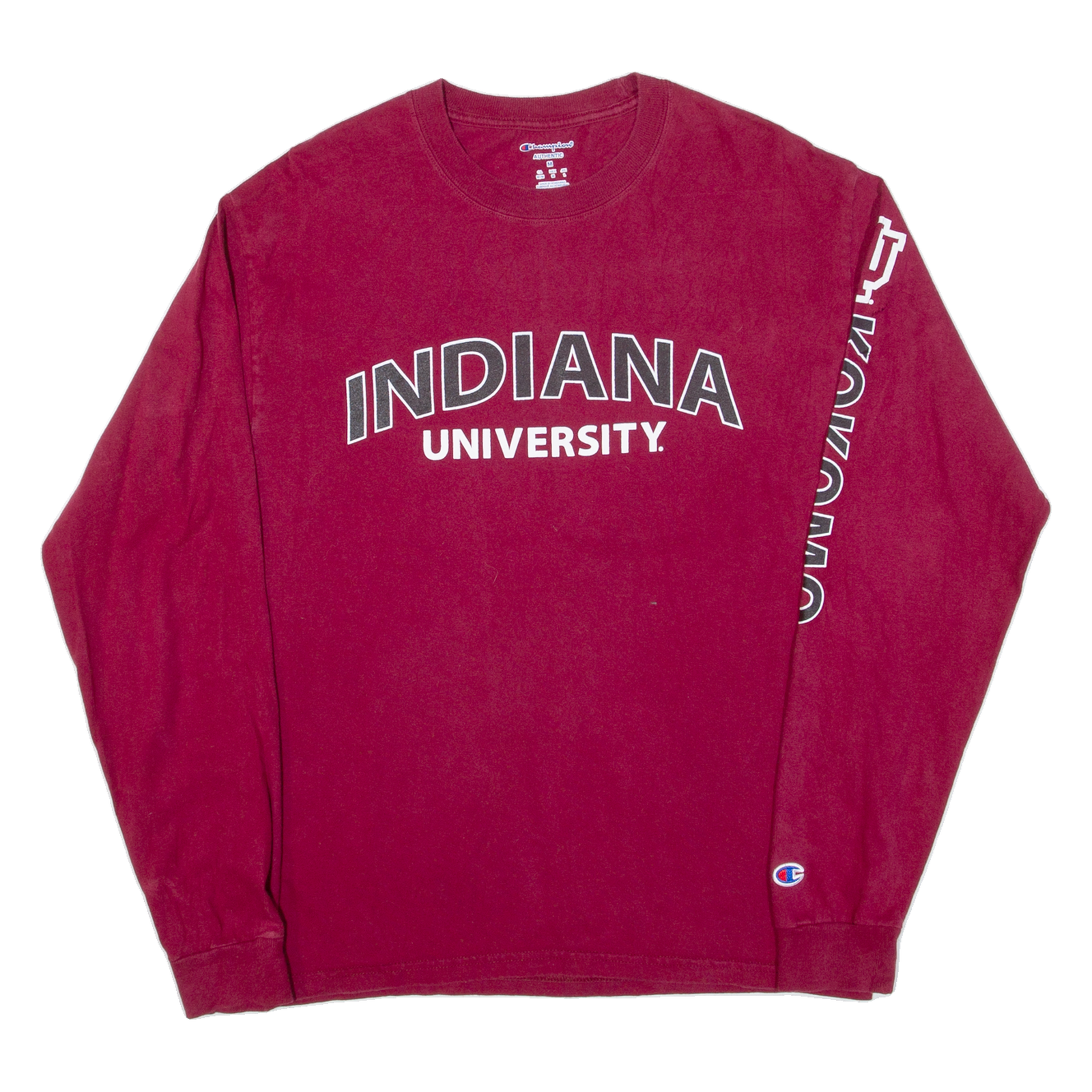 CHAMPION Indiana University Mens T-Shirt Maroon Long Sleeve USA M Refurbished - N/A refurbished available on Cerqular