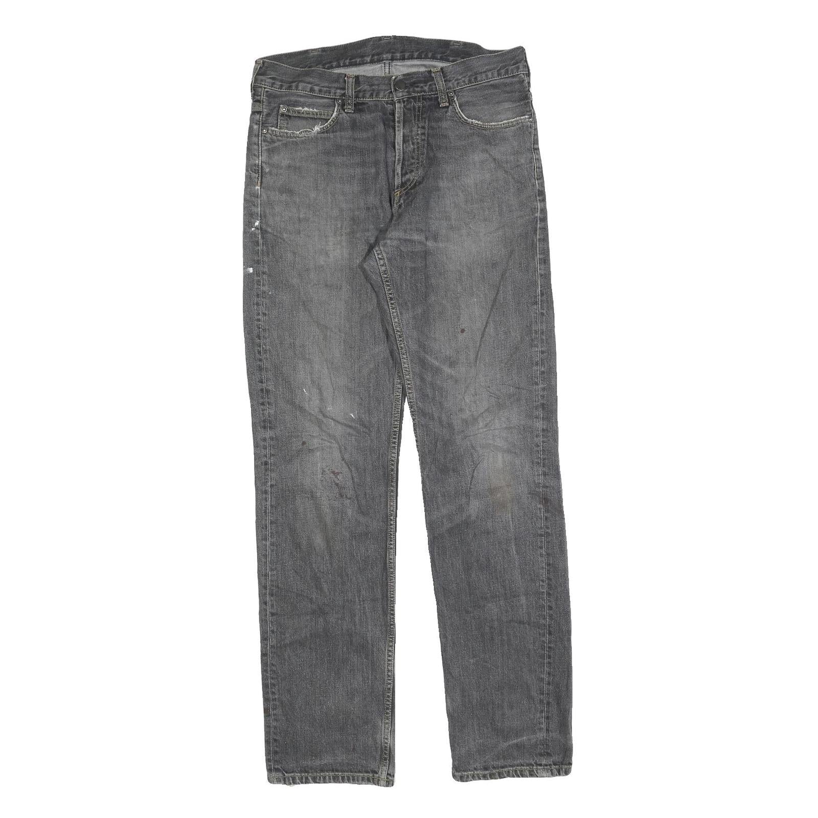 CARHARTT Mens Jeans Grey Regular Straight Denim Medium W30 L34 Durable Workwear Refurbished - N/A refurbished available on Cerqular