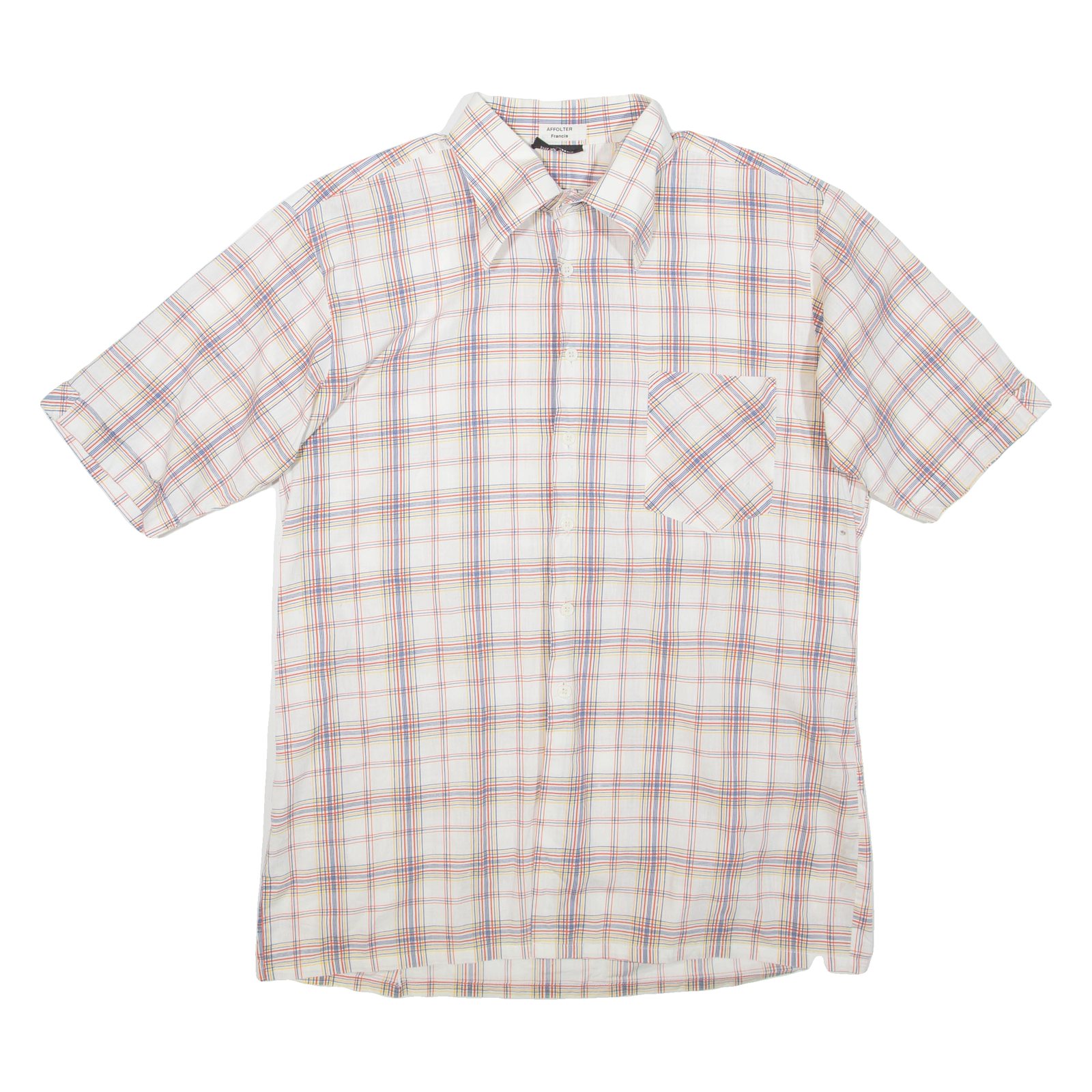 Womens Printed Shirt White Collared Check M Refurbished - N/A refurbished available on Cerqular