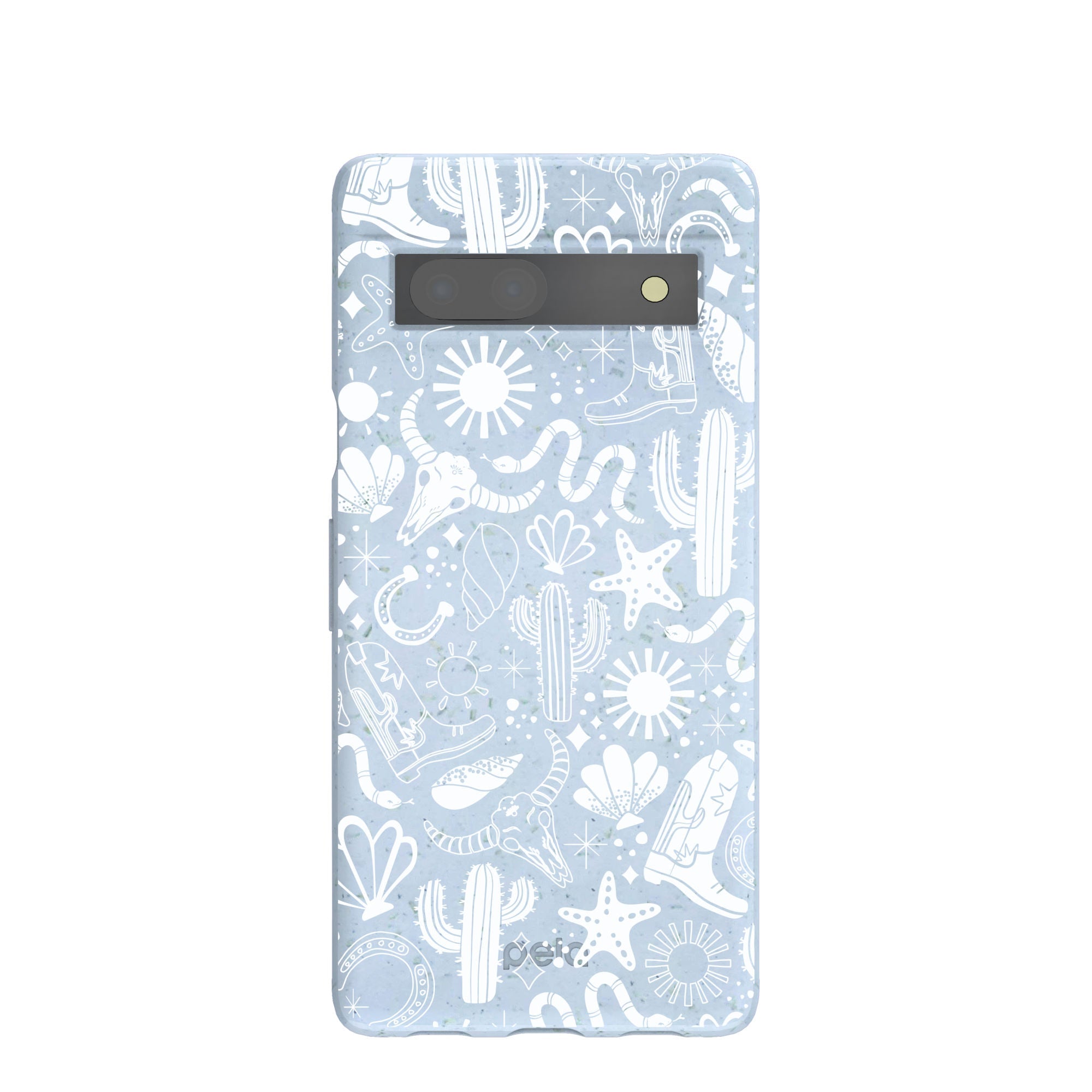 Powder Blue Coastal Rodeo Google Pixel 7a Case Refurbished - Pela Case refurbished available on Cerqular