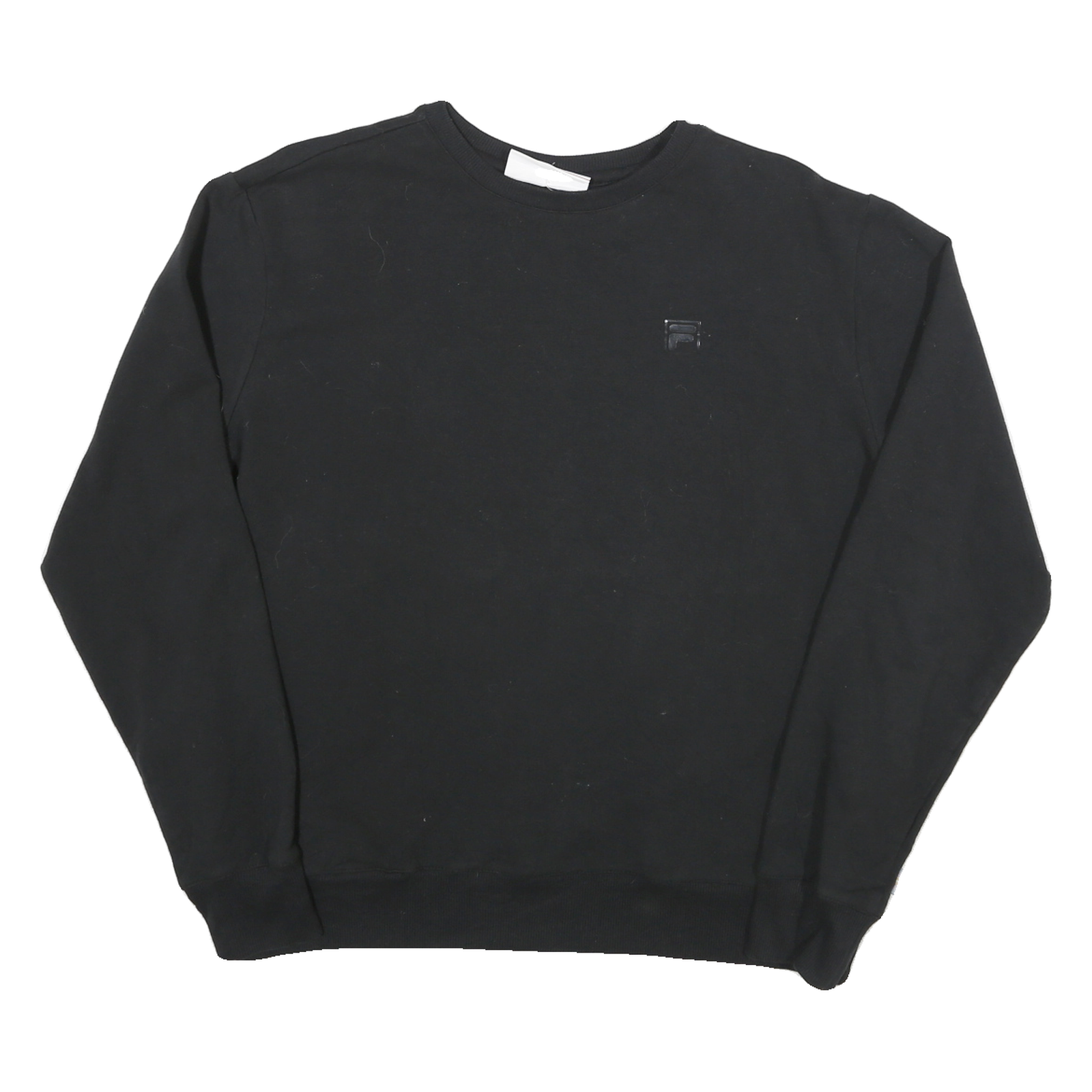 FILA Mens Black Crew Neck M Sweatshirt Cotton Blend Pullover Casual Refurbished - N/A refurbished available on Cerqular