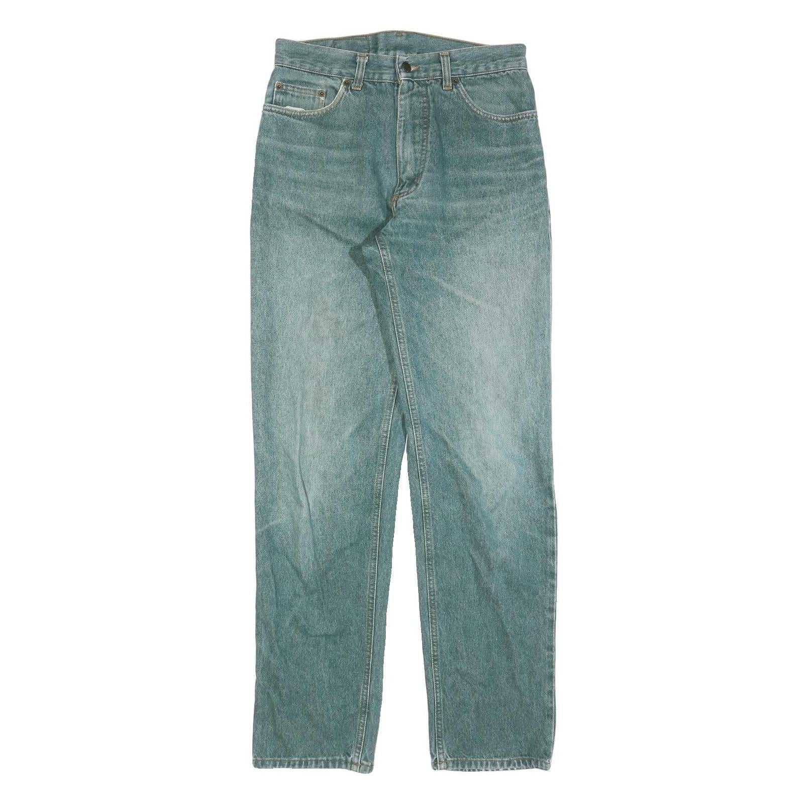 THE ORIGINAL Womens Jeans Blue Regular Straight Denim Light W28 L32 Zip Cotton Refurbished - N/A refurbished available on Cerqular