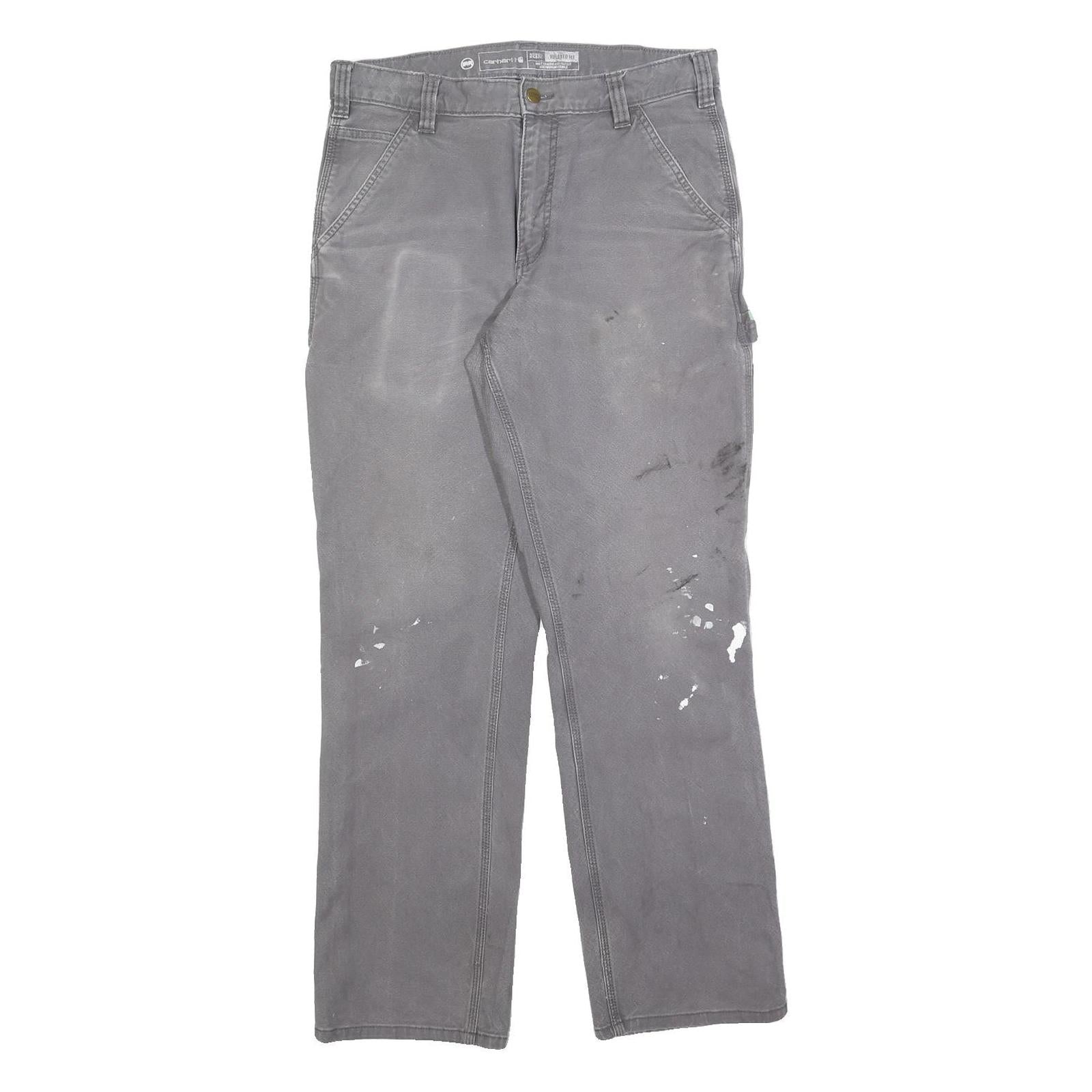 Buy CARHARTT Mens Cotton Blend Grey Relaxed Straight Trousers W32 L32 Workwear Refurbished - $49.39 CARHARTT Mens Cotton Blend Grey Relaxed Straight Trousers W32 L32 Workwear Refurbished - N/A refurbished available on Cerqular