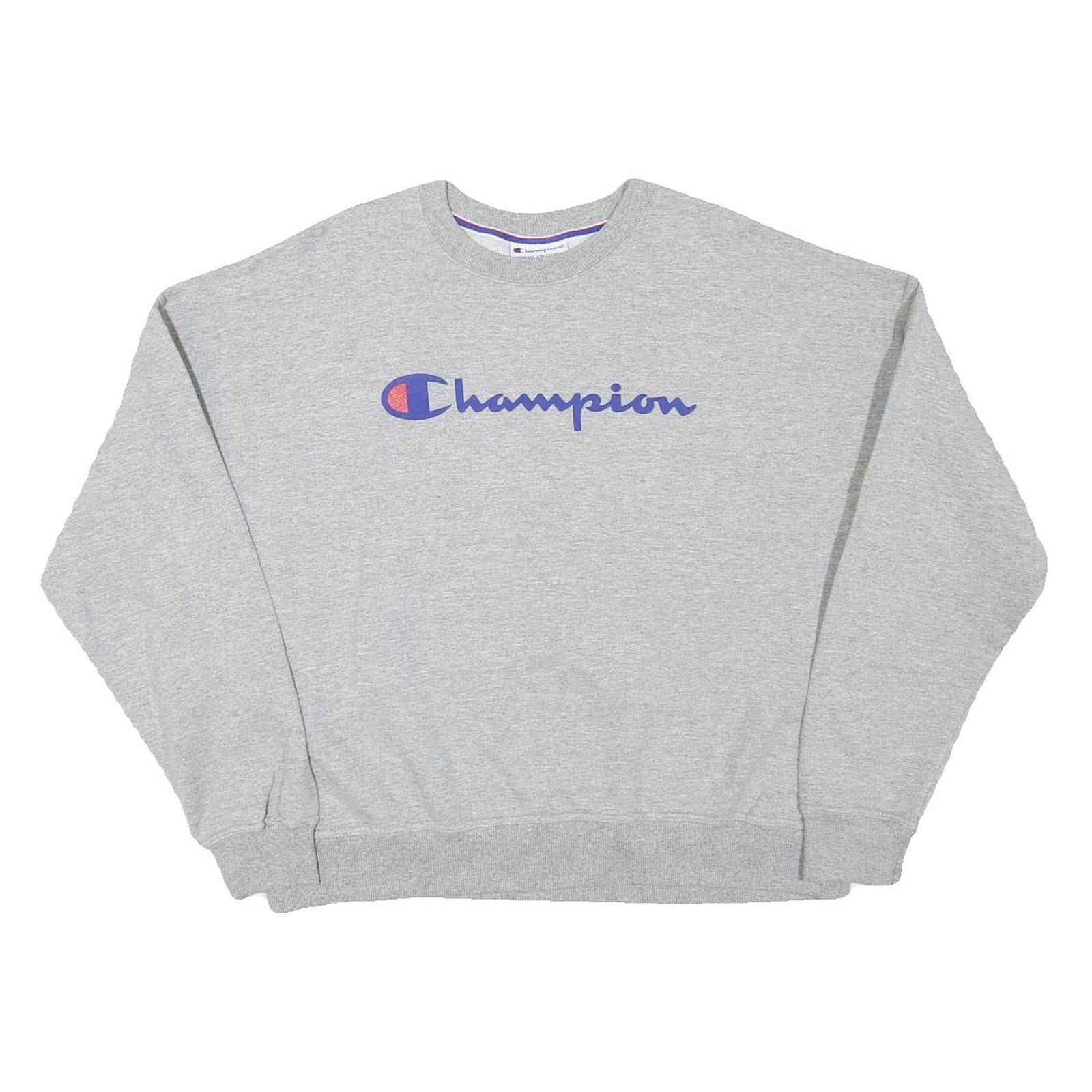 Buy CHAMPION Womens Grey Cotton Blend Crew Neck L Sweatshirt Logo Refurbished - $29.89 CHAMPION Womens Grey Cotton Blend Crew Neck L Sweatshirt Logo Refurbished - N/A refurbished available on Cerqular