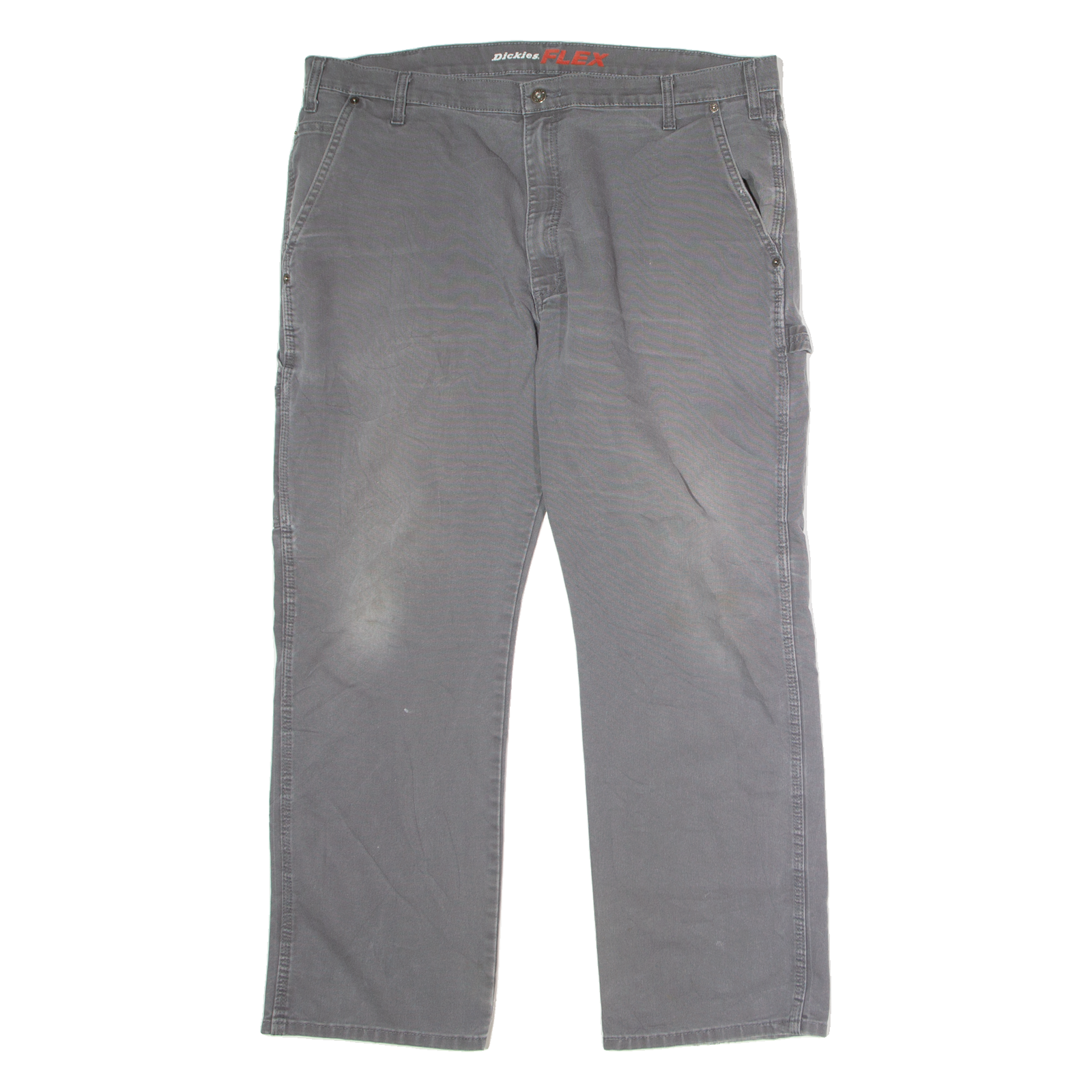 DICKIES Flex Workwear Carpenter Mens Canvas Trousers Grey Straight W40 L30 Refurbished - N/A refurbished available on Cerqular
