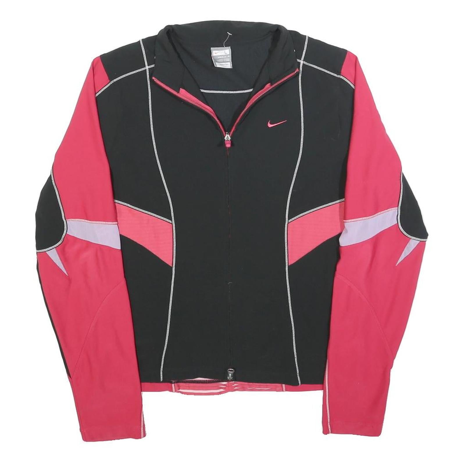 Buy NIKE Womens Black & Red Sports Track Jacket L Polyester Zip Athletic Fit Refurbished - $49.39 NIKE Womens Black & Red Sports Track Jacket L Polyester Zip Athletic Fit Refurbished - N/A refurbished available on Cerqular